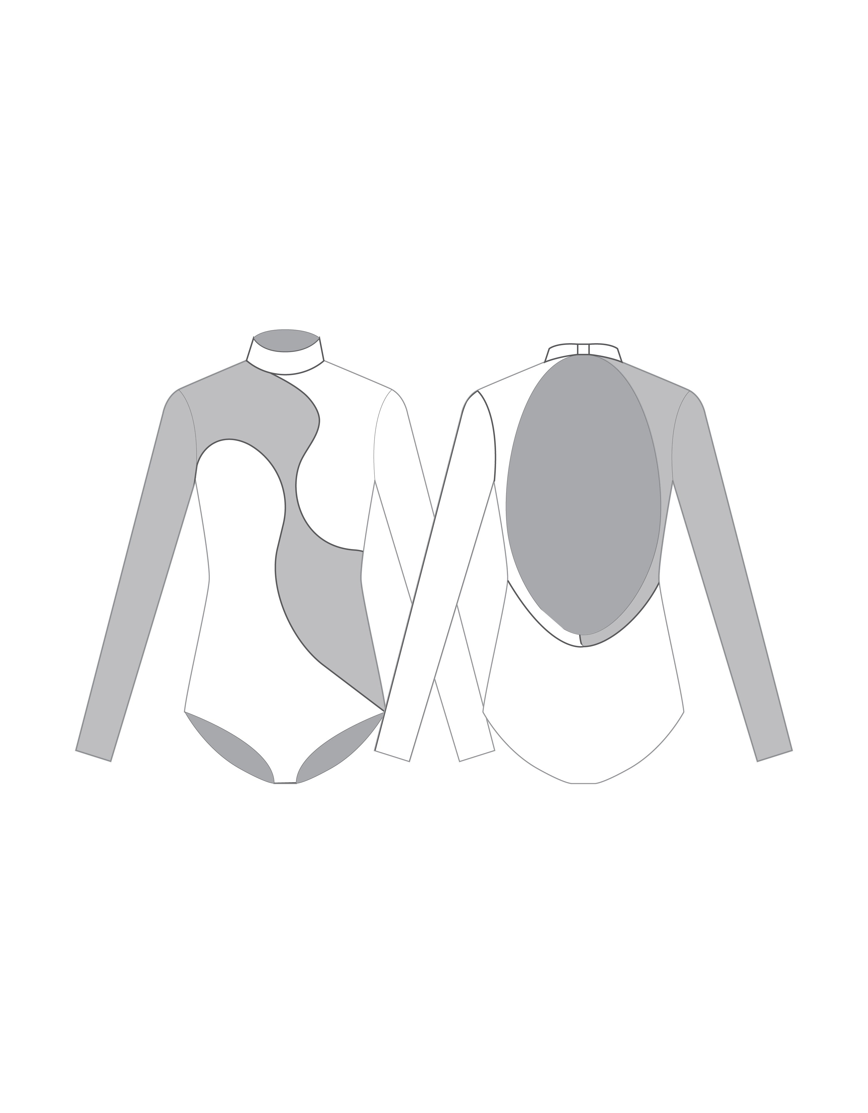 Custom Inked Shadows Leotard - Lycra & Mesh