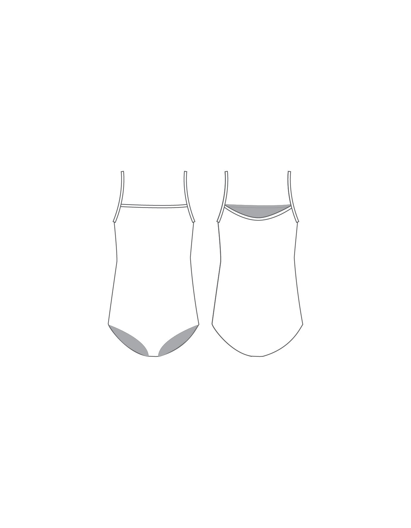 Custom Inked Camisole No Slider Leotard - Lycra