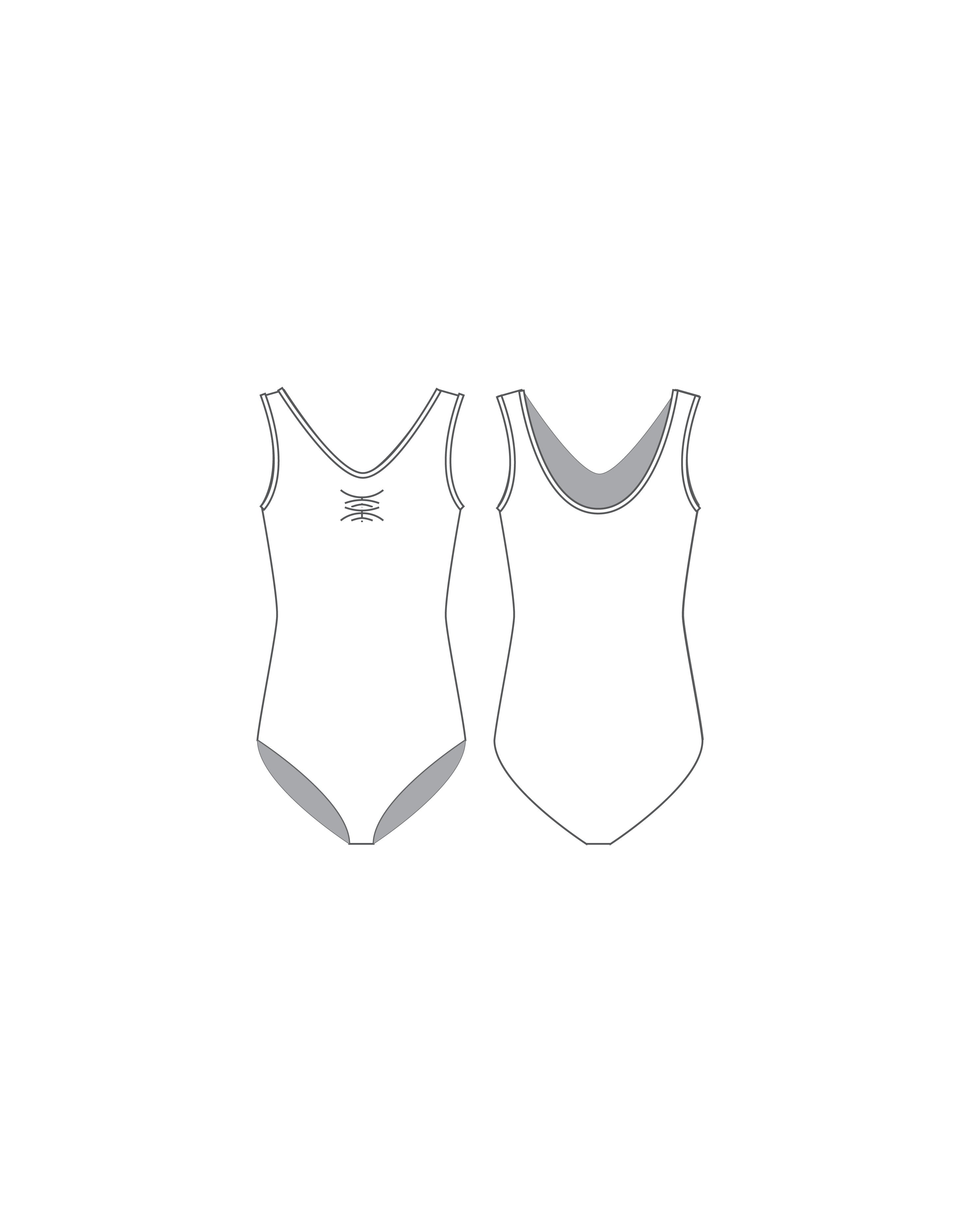 Custom Inked Pinch Front Tank Leotard - Lycra