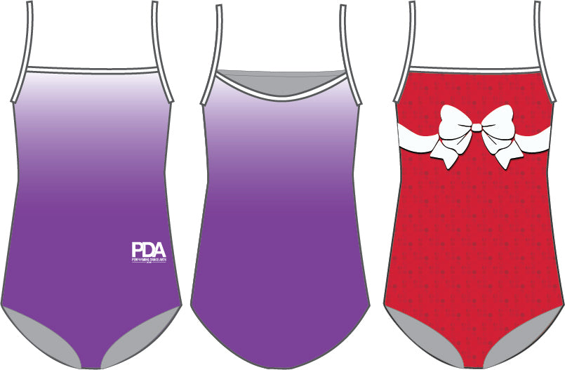 Custom Inked Reversible Cami Leotard 2 Fabrics - Lycra