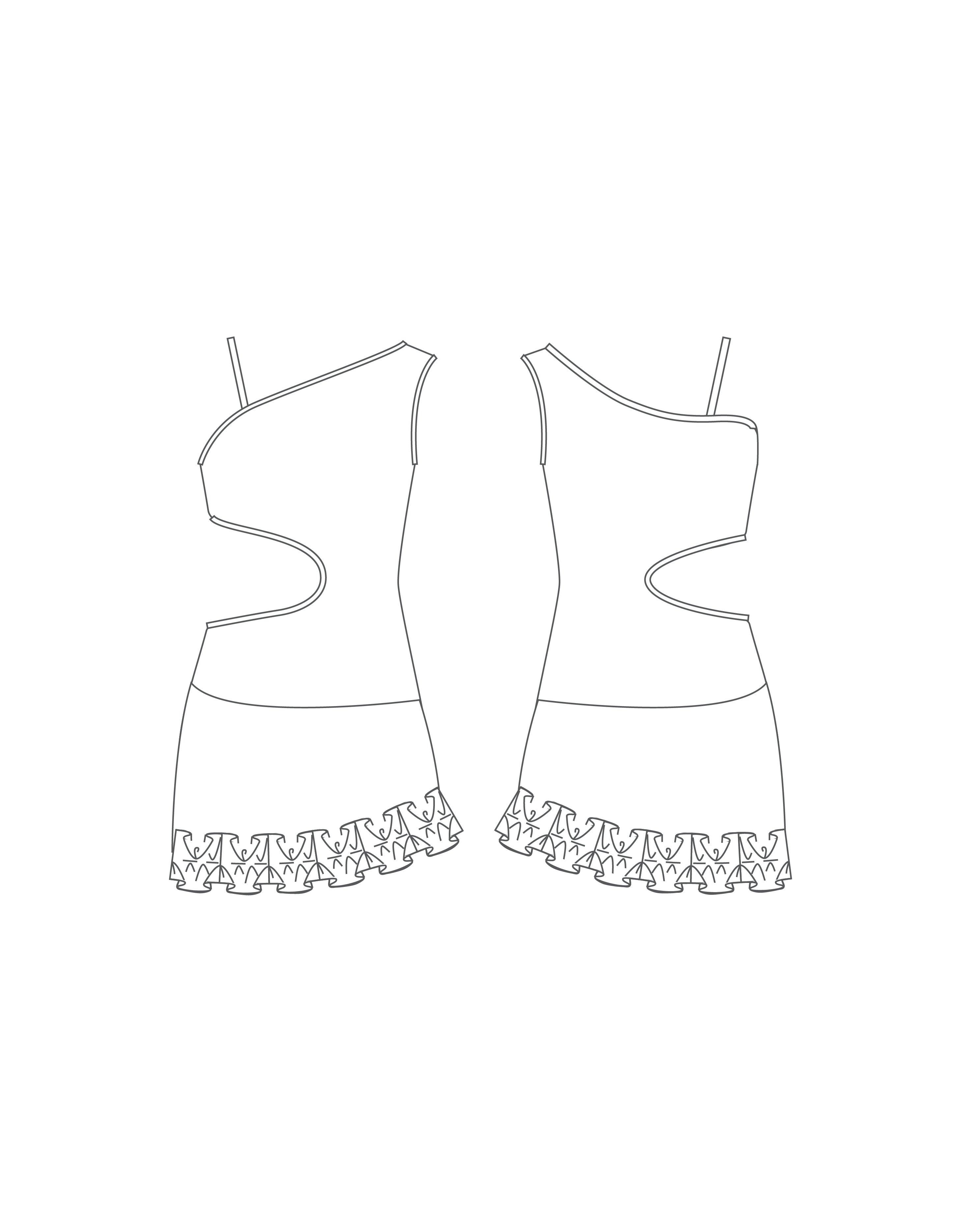 Custom Inked One Shoulder Cut Out Dress - Hologram