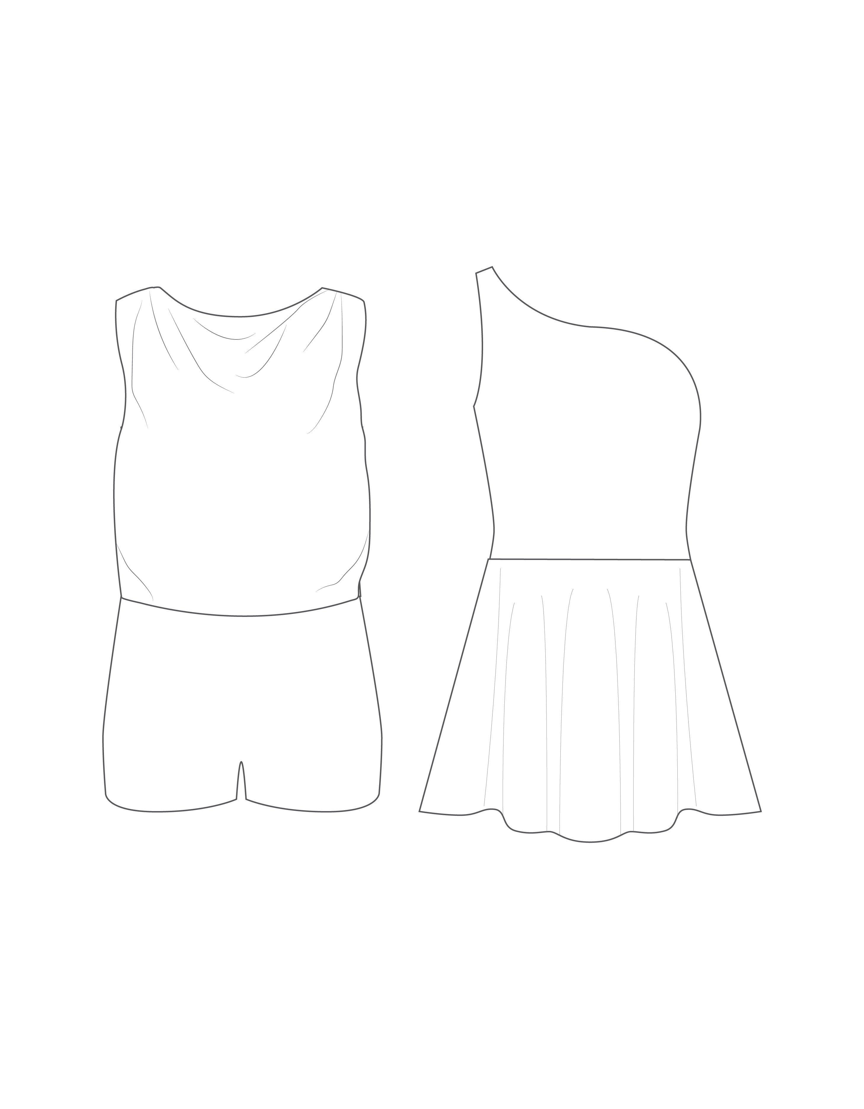 Custom Inked Convertible One Shoulder Biketard Dress - Lycra