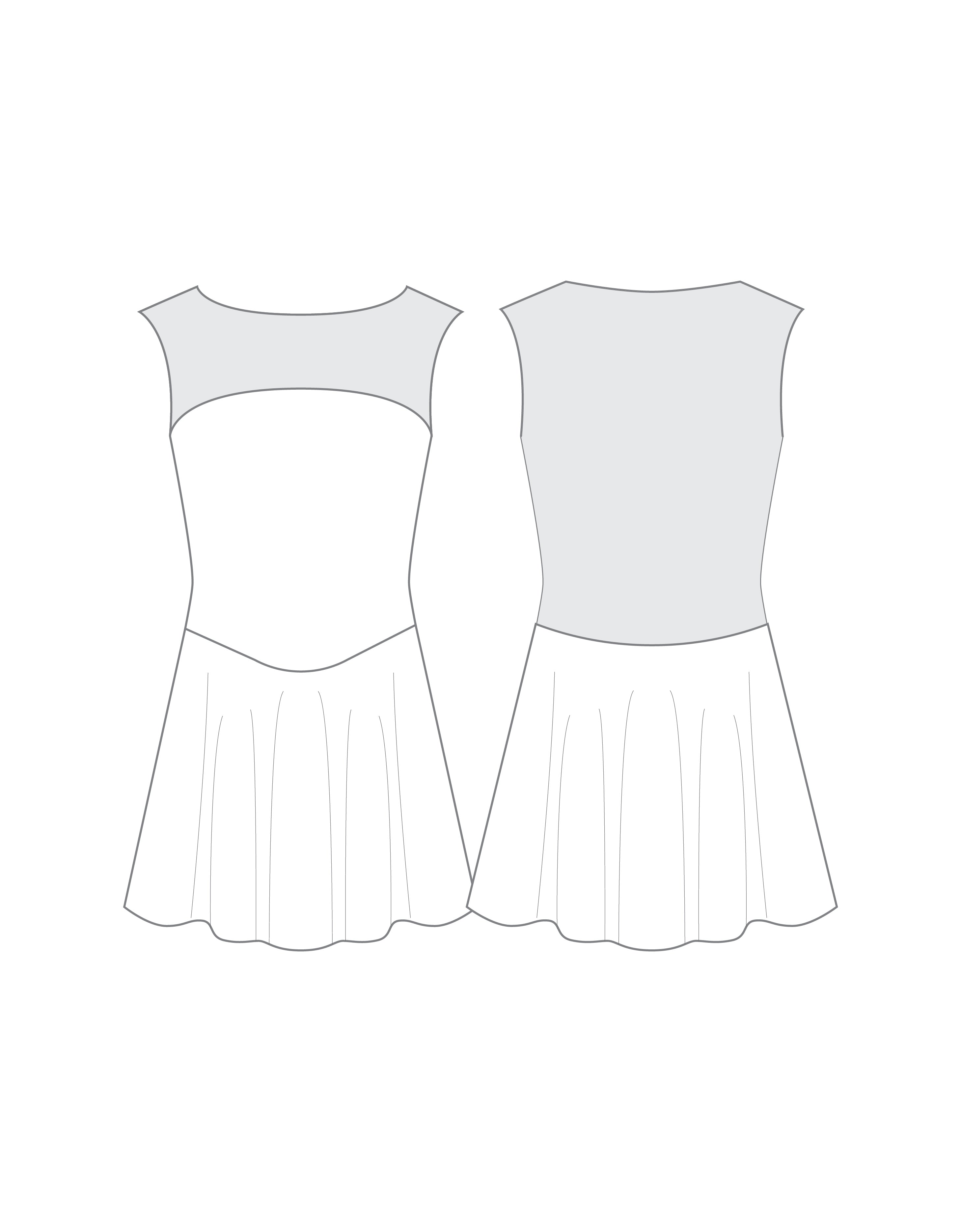 Custom Inked Mesh Boatneck A-Line Dress - Lycra & Mesh