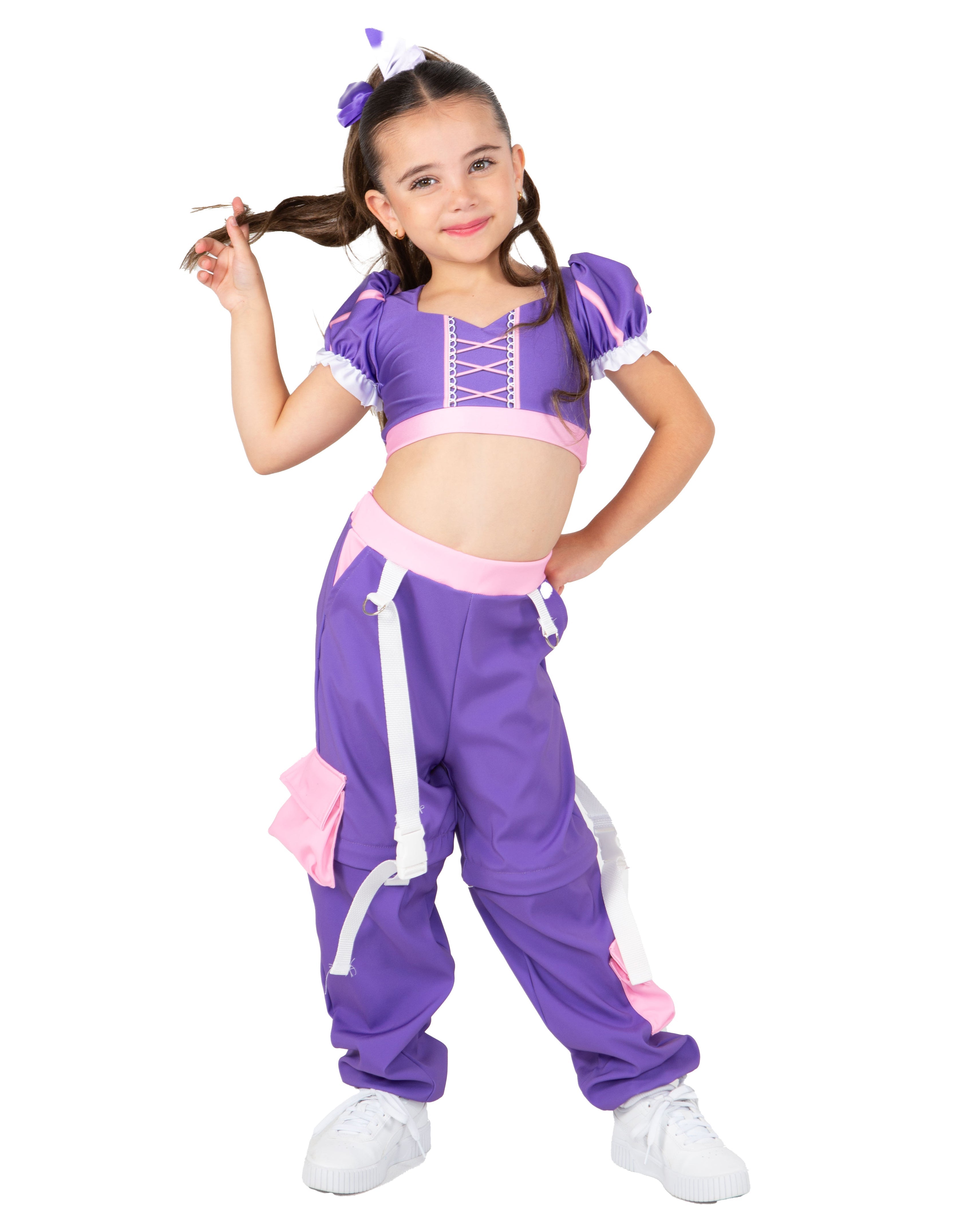 Rapunzel Zipper Cargo Pants with Straps