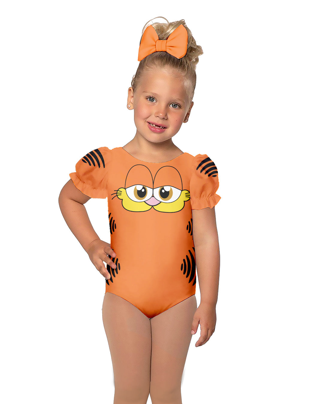 Lazy Cat Puff Sleeve Leotard