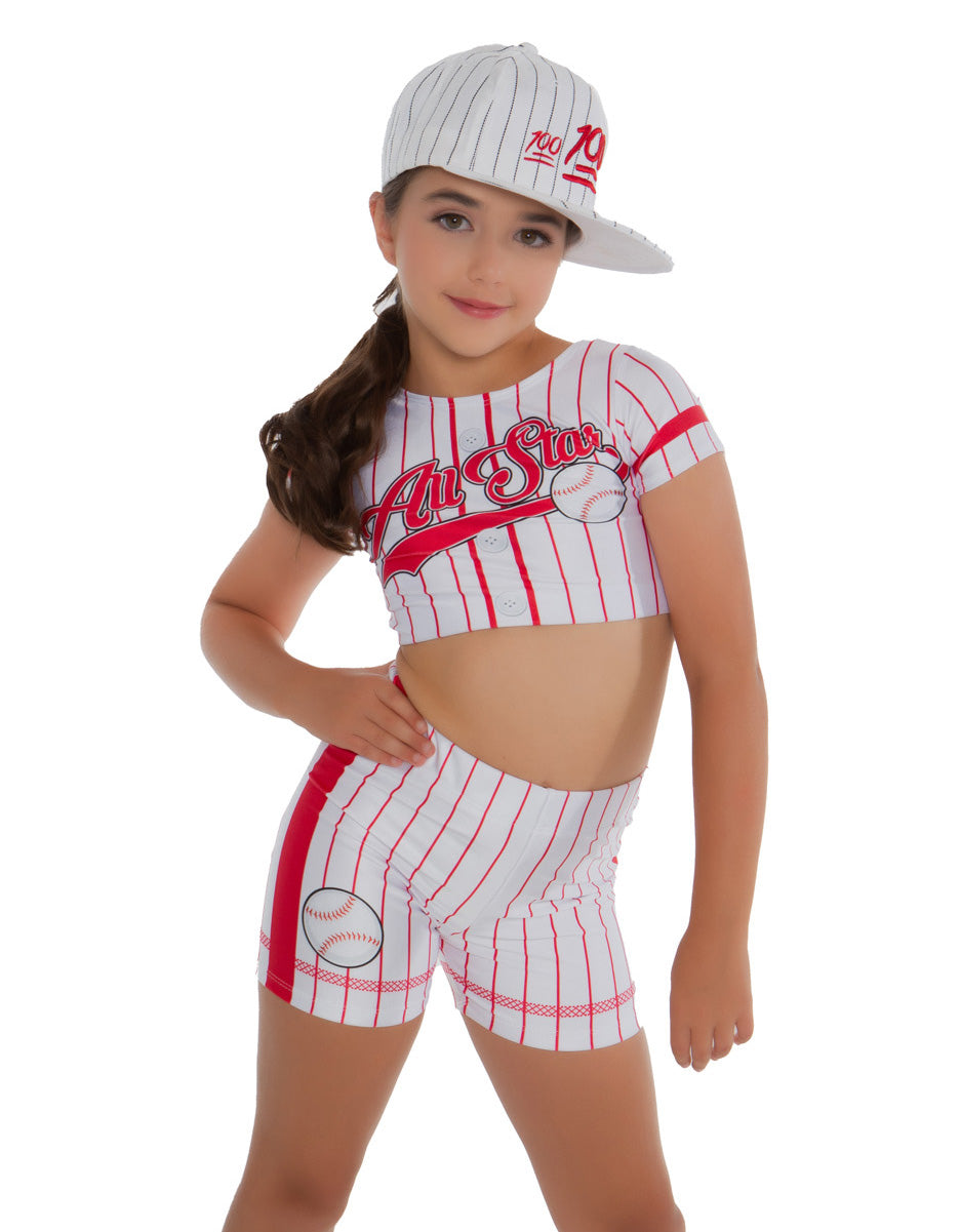 Little All Star Cap Sleeve Crop Top