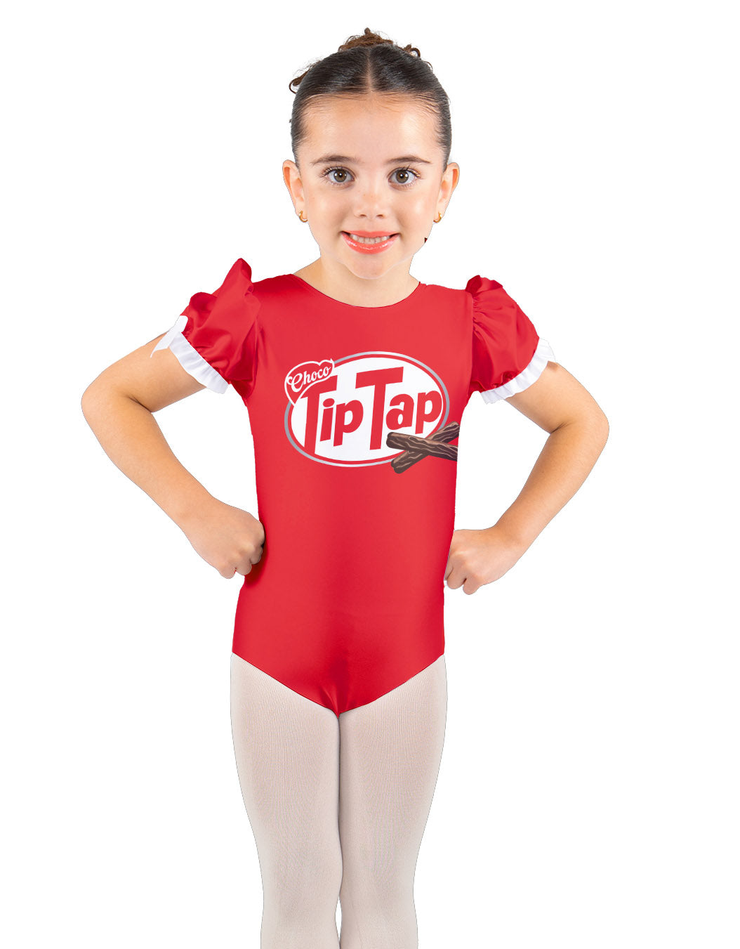 Tip Tap Chocolate Puff Sleeve Leotard