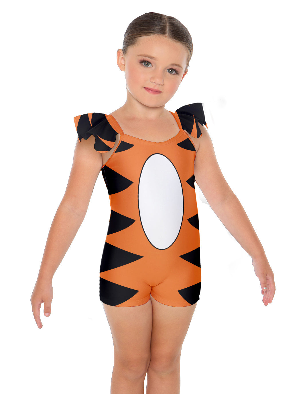 Little Tiger Camisole Flutter Sleeve Biketard