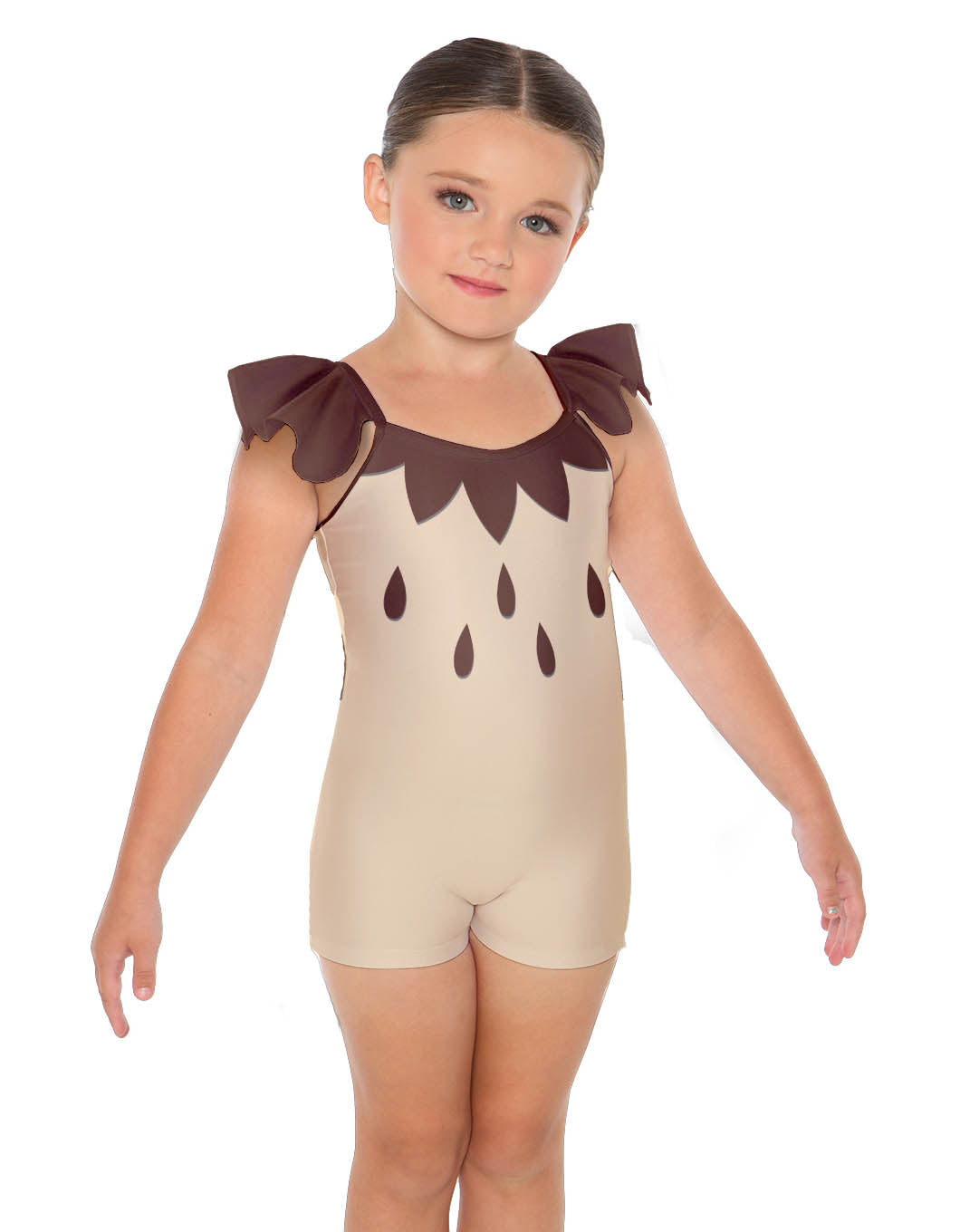 Little Owl Camisole Flutter Sleeve Biketard