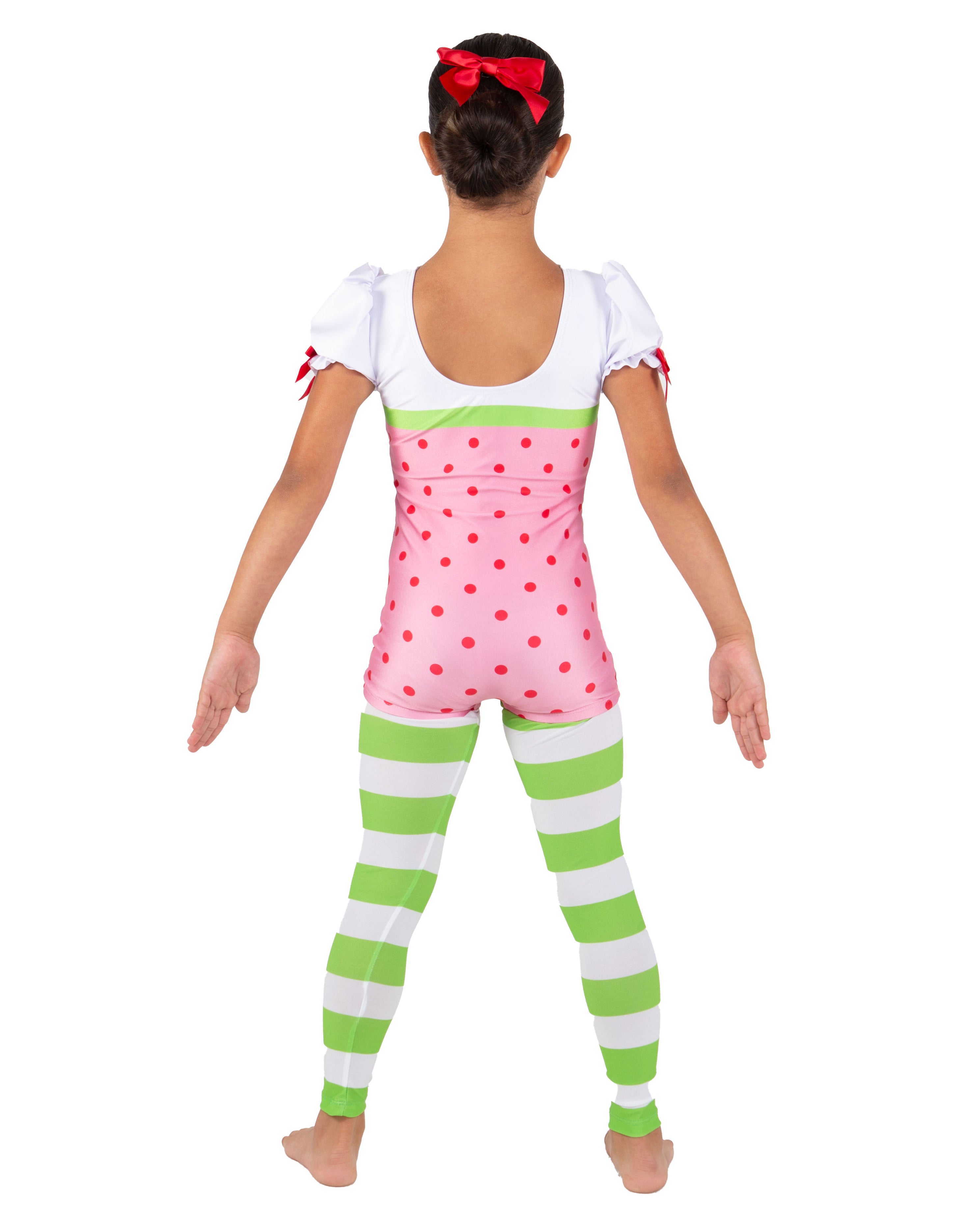 Strawberry Gal Puff Sleeve Biketard