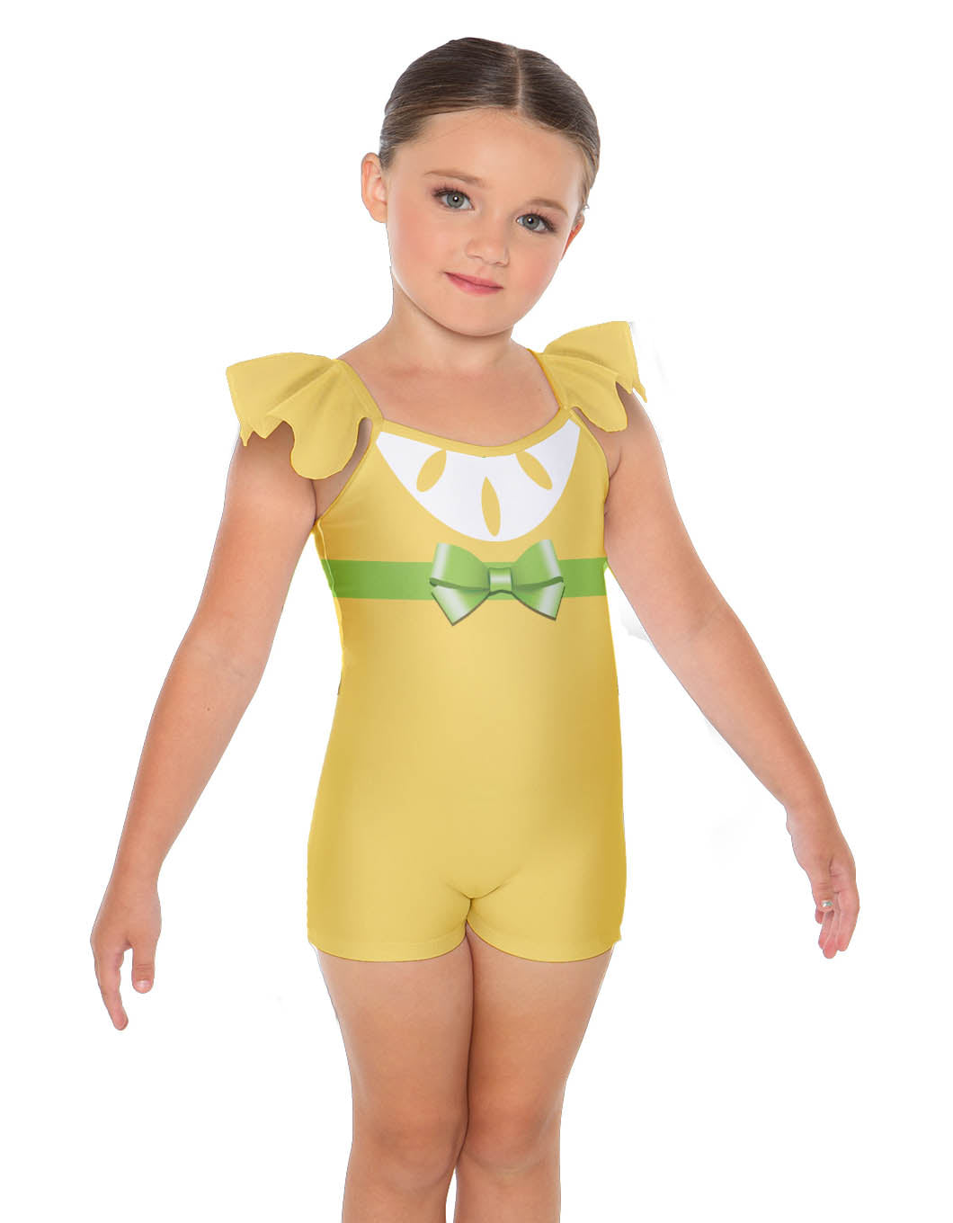 Lemon Gal Camisole Flutter Sleeve Biketard