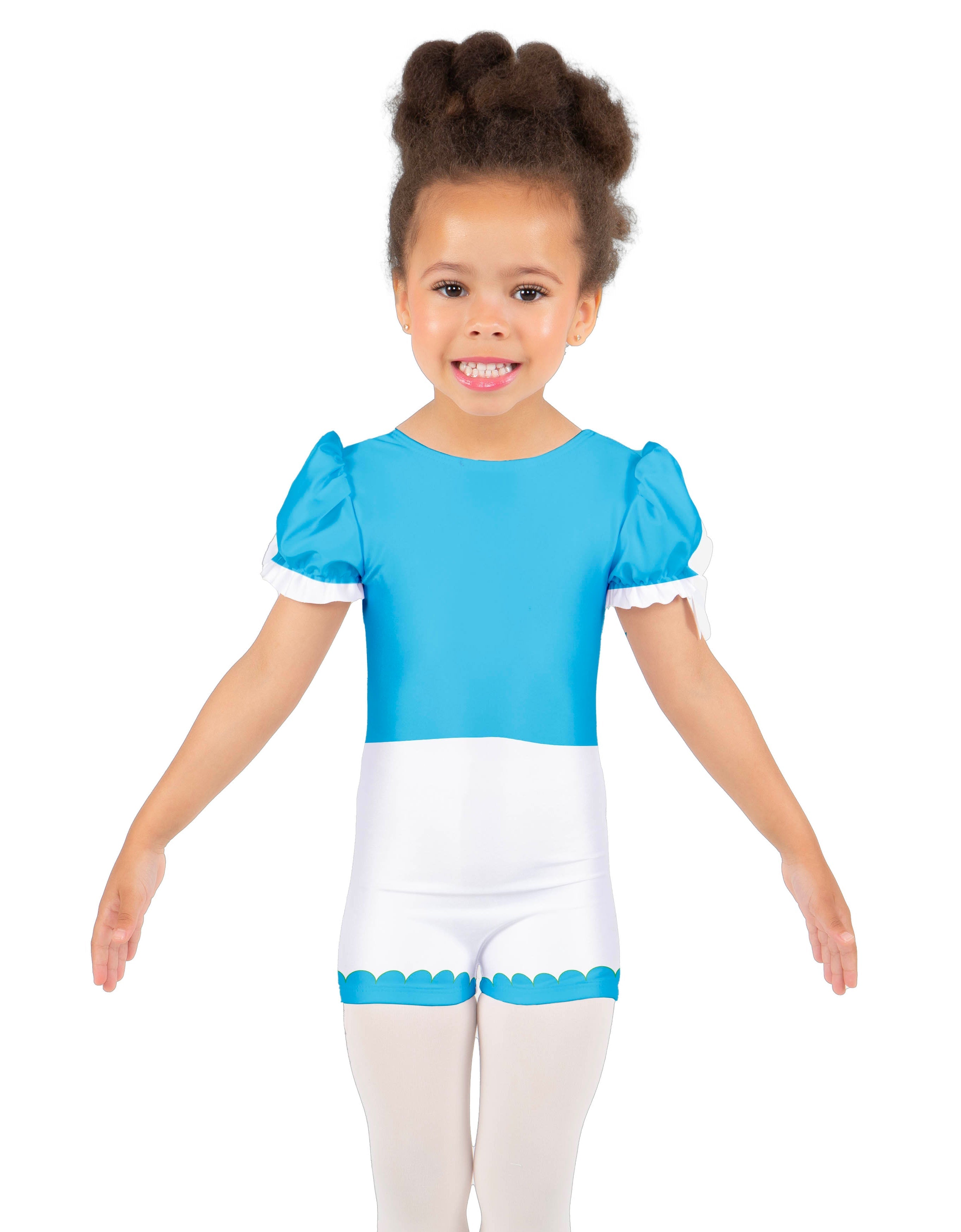 Smurfettes Puff Sleeve Biketard