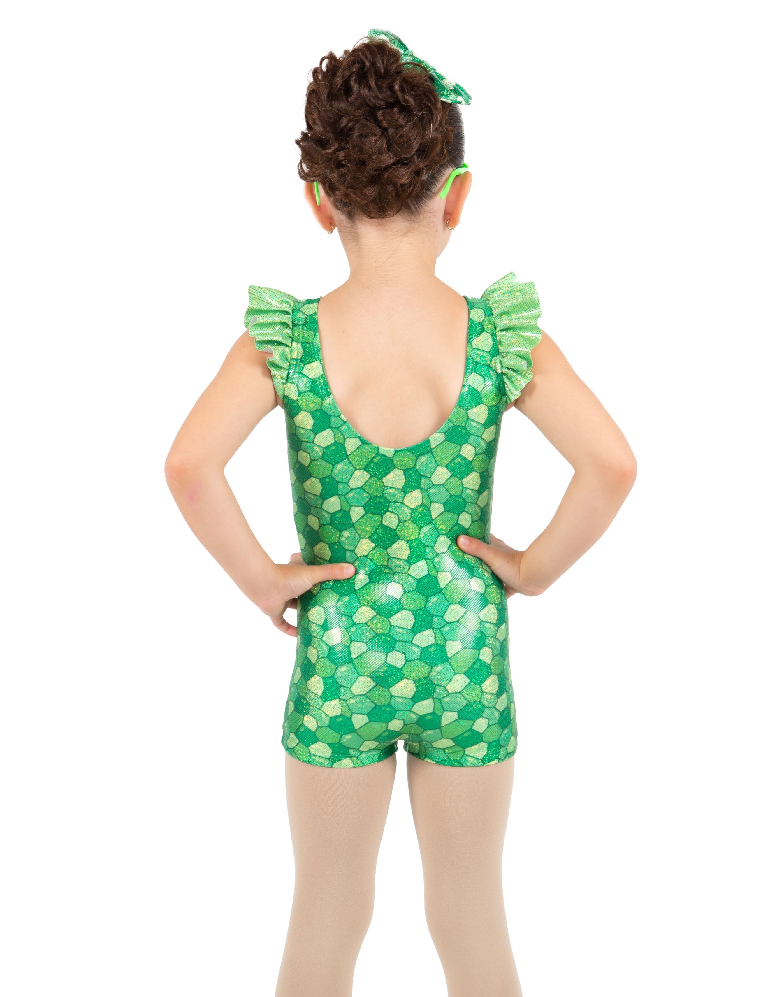 Crocodile Rock Tank Gather Sleeve Biketard