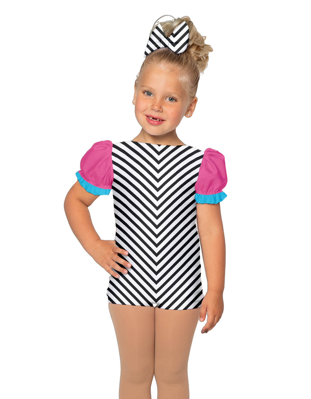 Banana Split Puff Sleeve Biketard