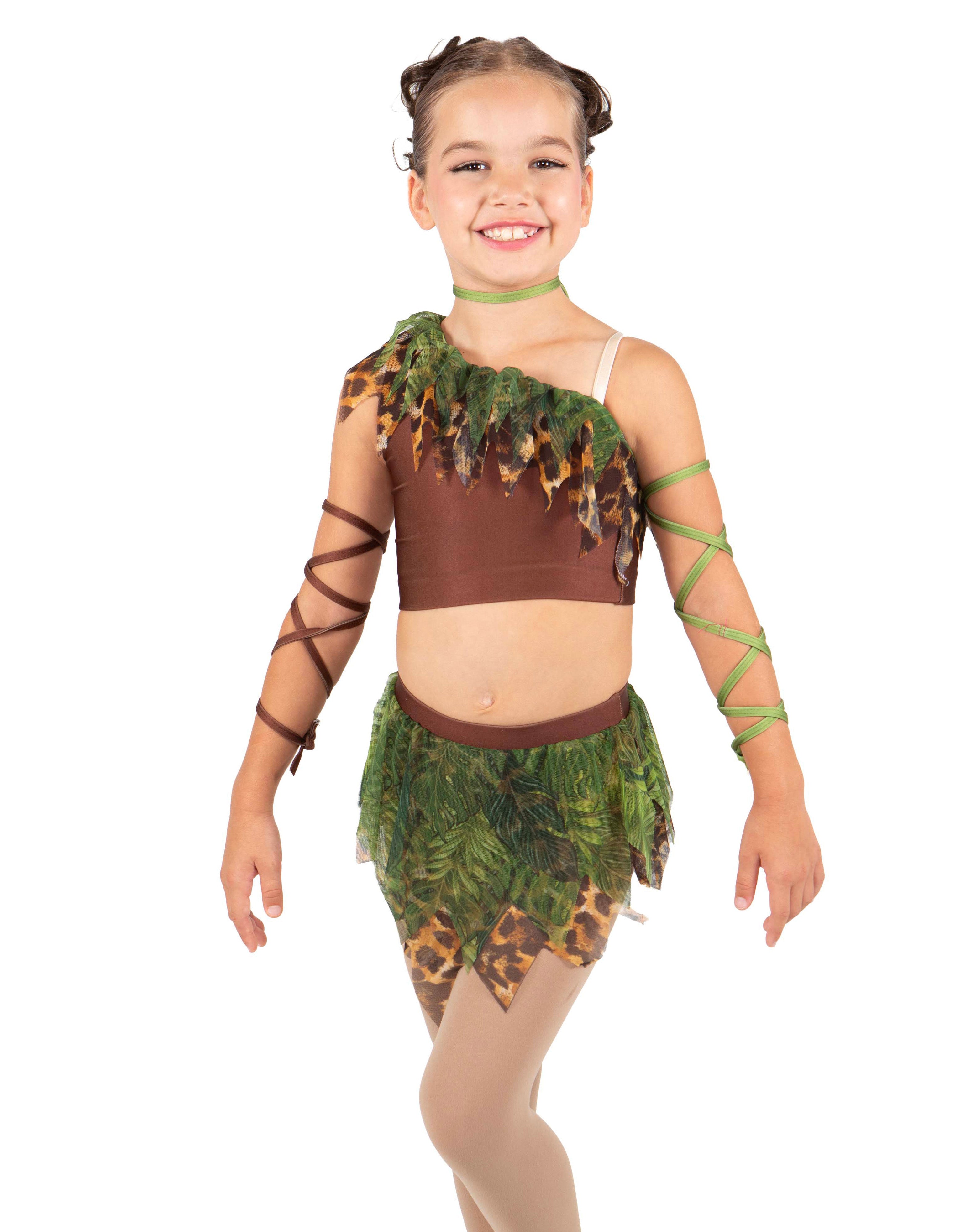 Tarzan Mesh and Lycra Double Layer Jagged Skirt WIth Panty