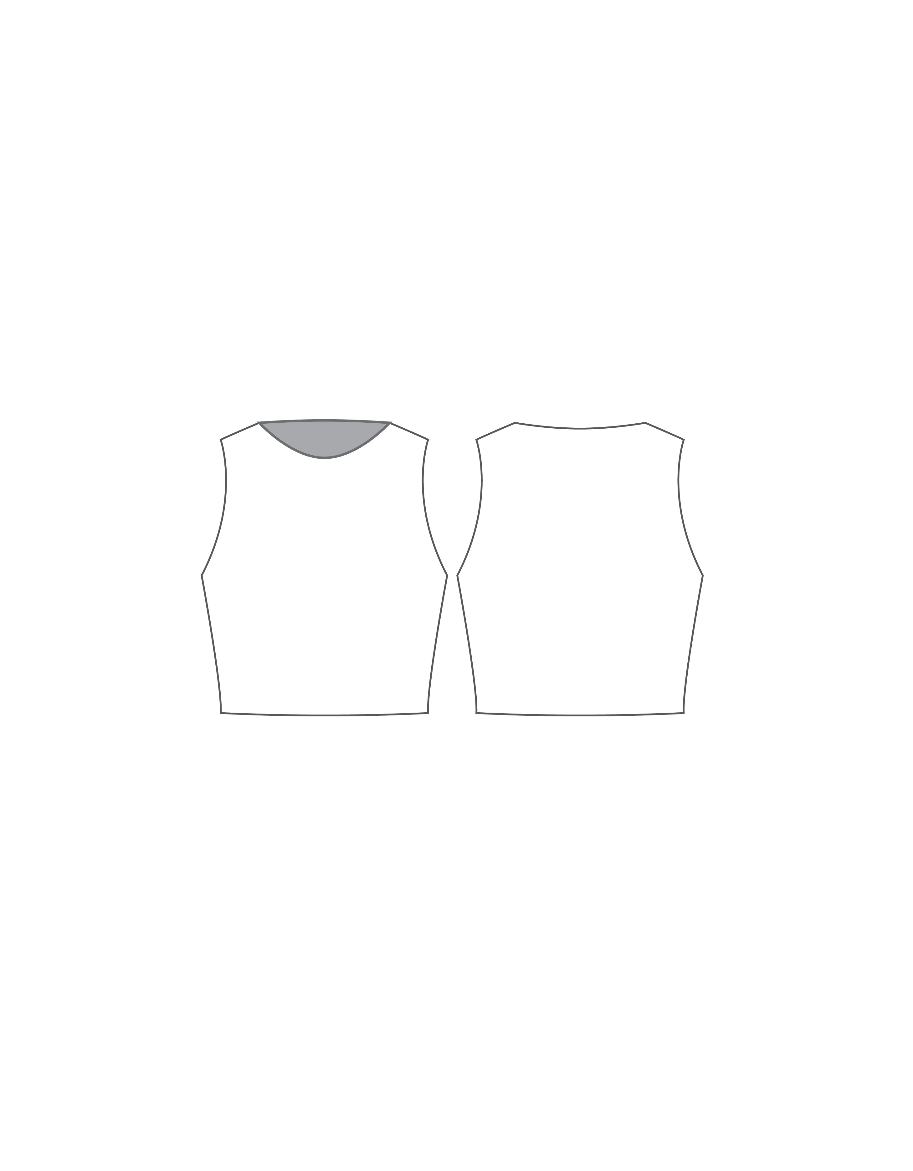 Custom Inked Sleeveless Crop Top - Flat Supplex