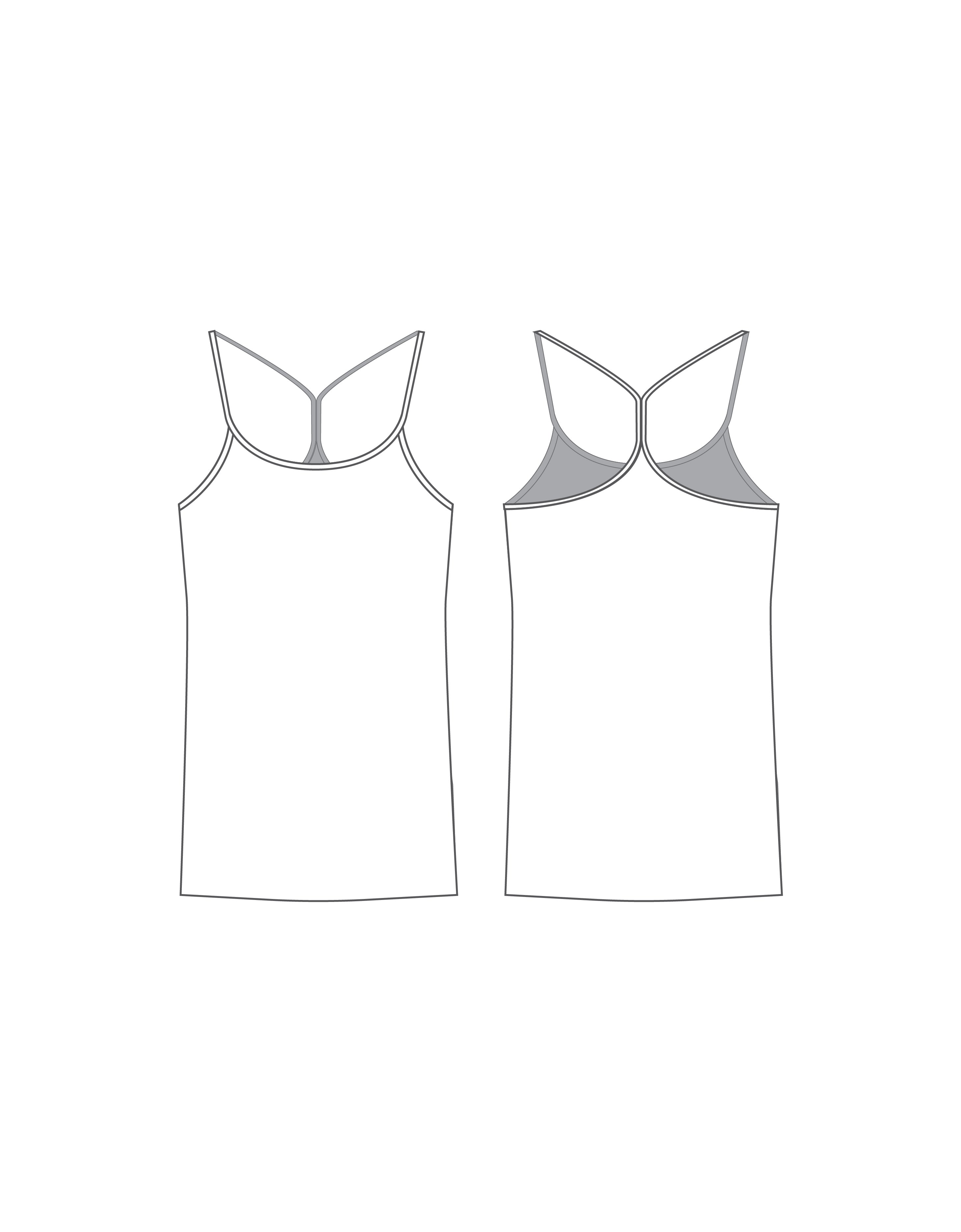 Custom Inked Racer Strap Camisole - Flat Supplex