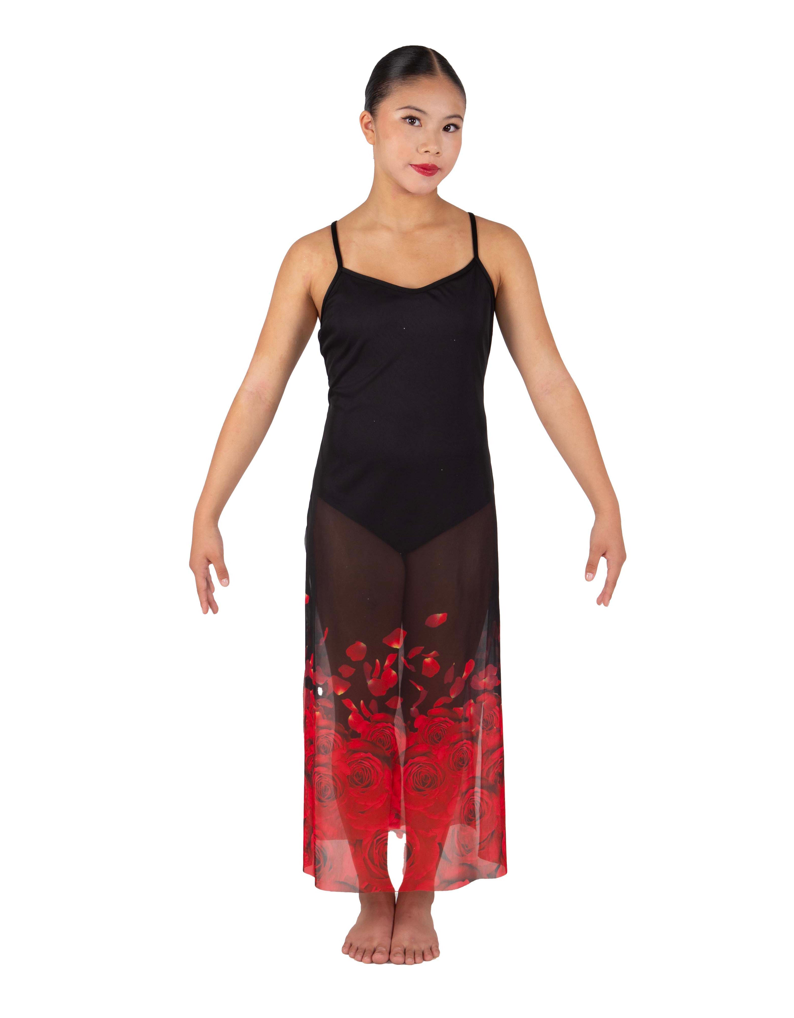 Je Taime Long Chiffon Panel Dress