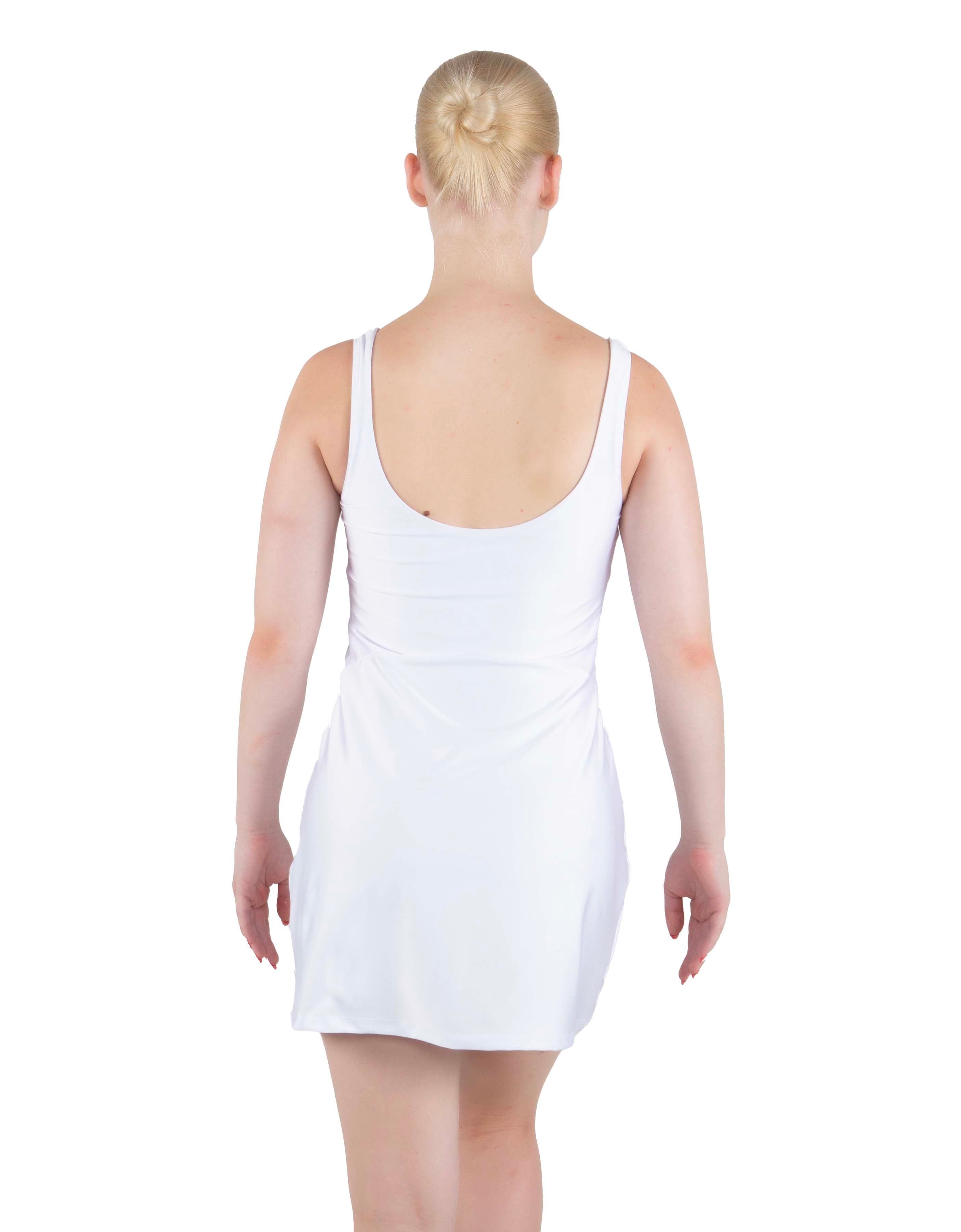 Solid Lycra Align Strap Dress with Pocket Shorts