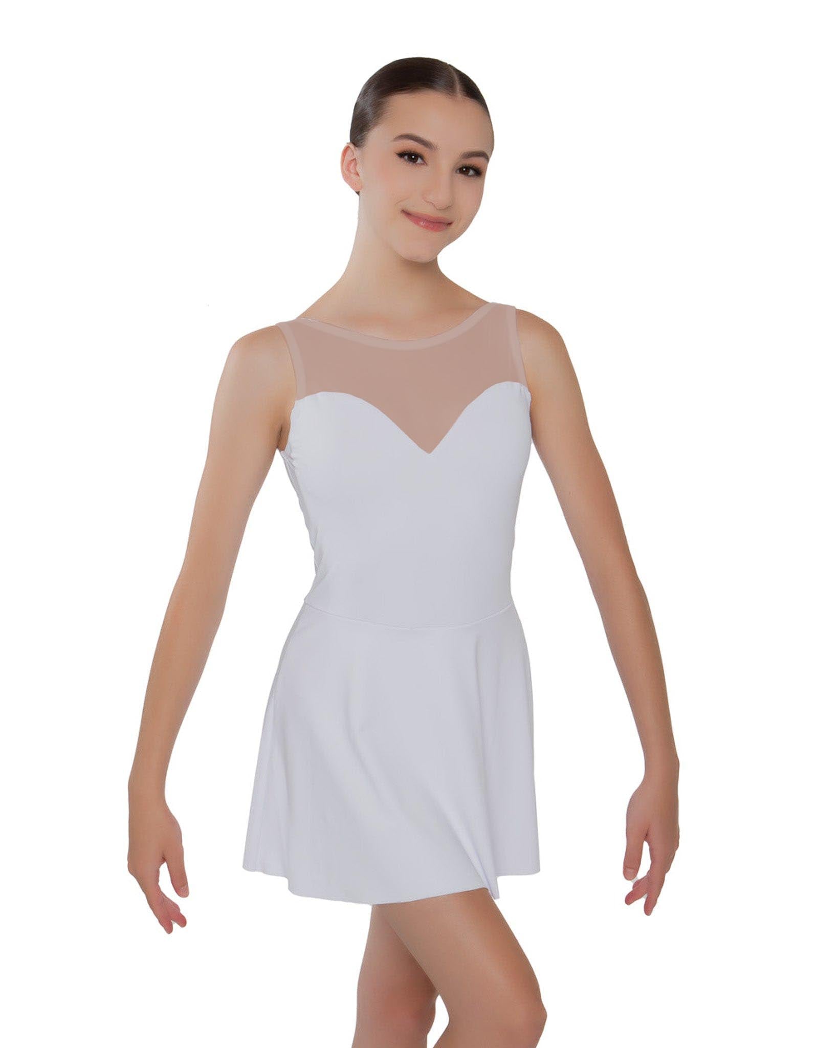 Solid Lycra Mesh Sweetheart Dress