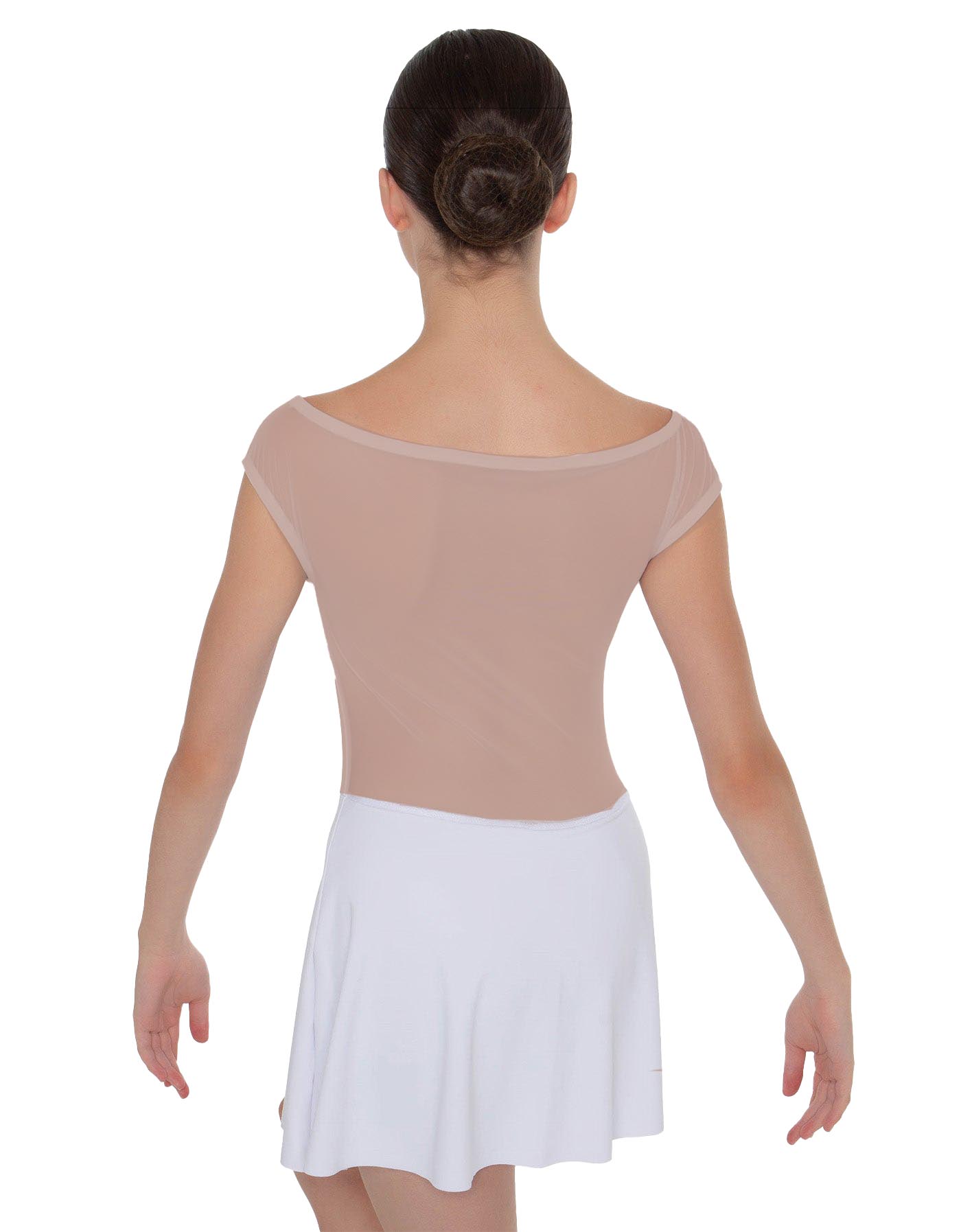 Solid Lycra Mesh Boatneck Dress