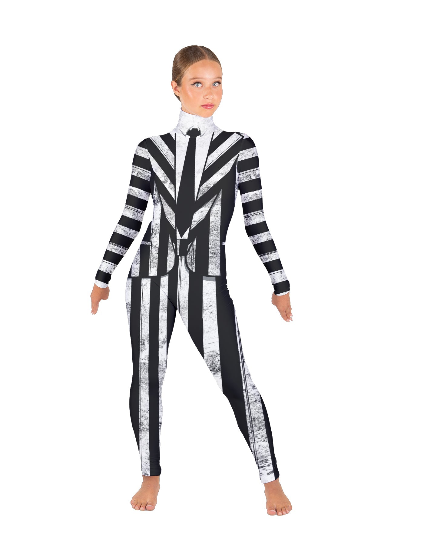 Beetlejuice LS Tneck Zipper Back Unitard