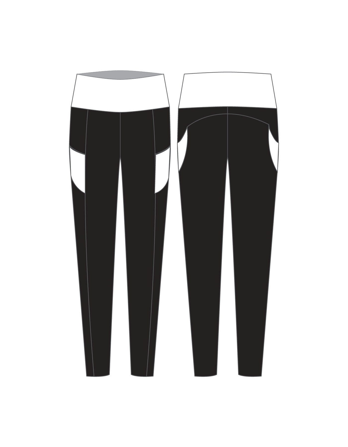 Custom Inked Popcolour Pocket Yoga Leggings - Flat Supplex