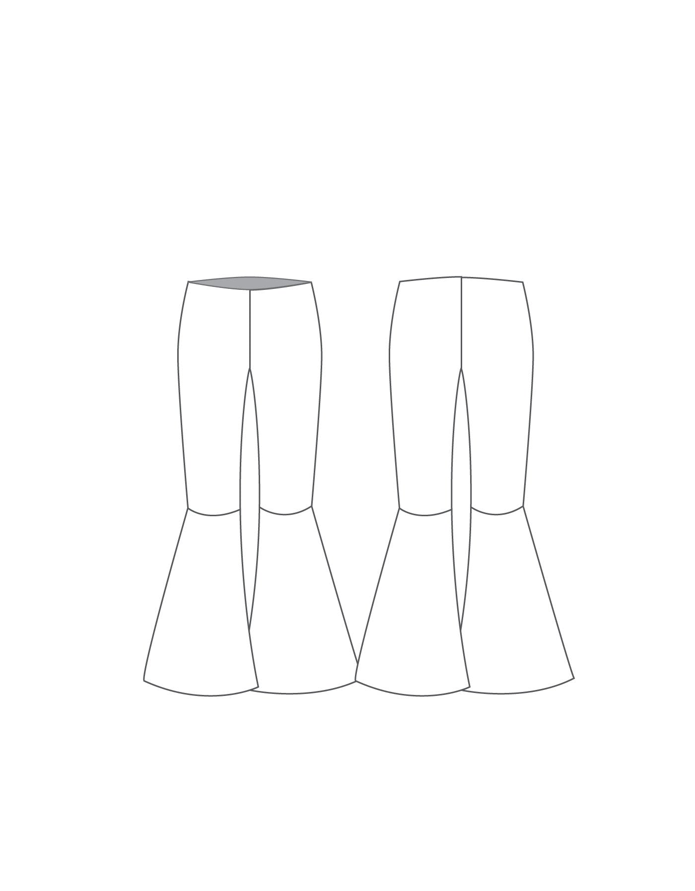 Custom Inked Wide Flare Pant - Lycra