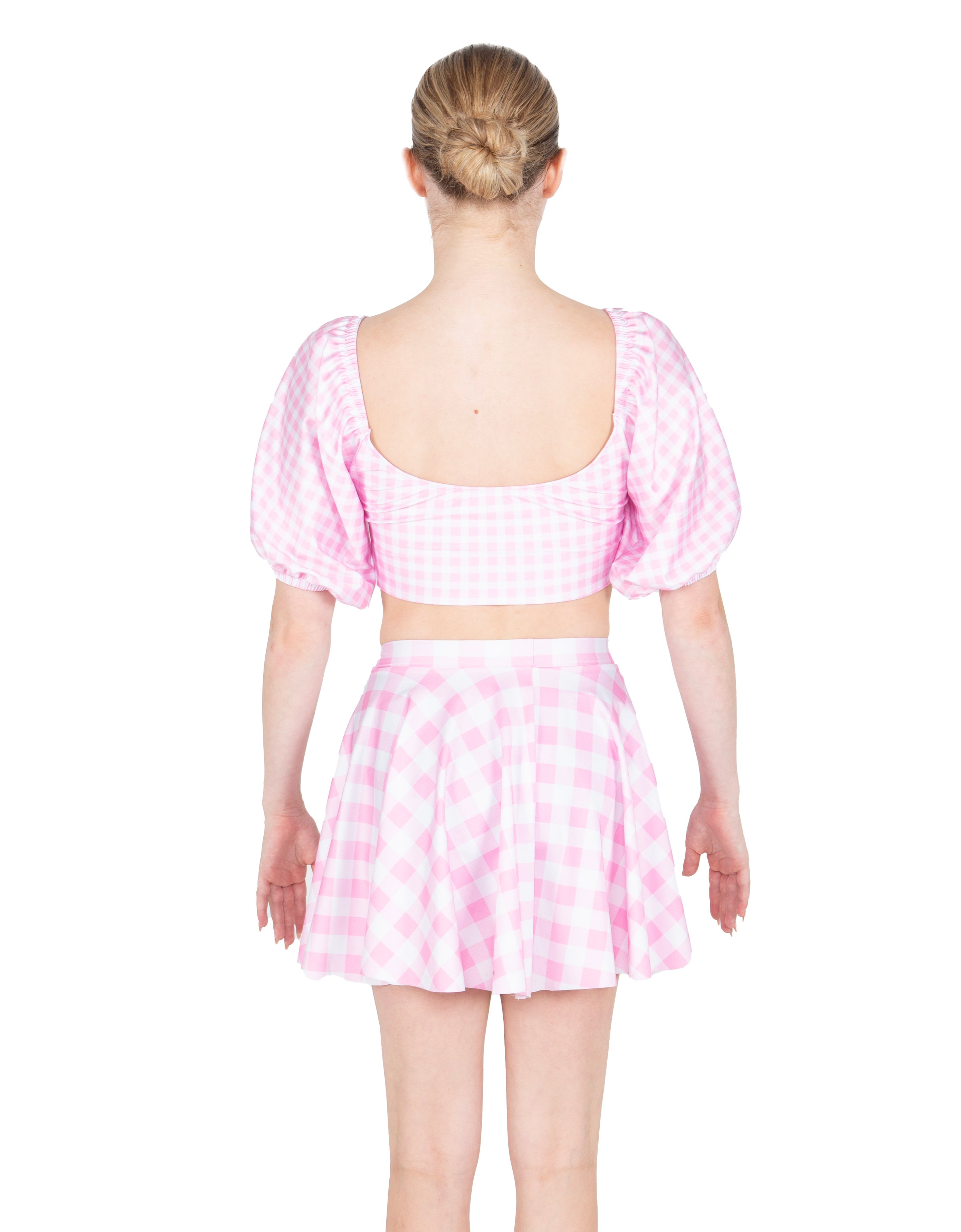 A Little Bit Country Peasant Sleeve Tie Up Crop Top