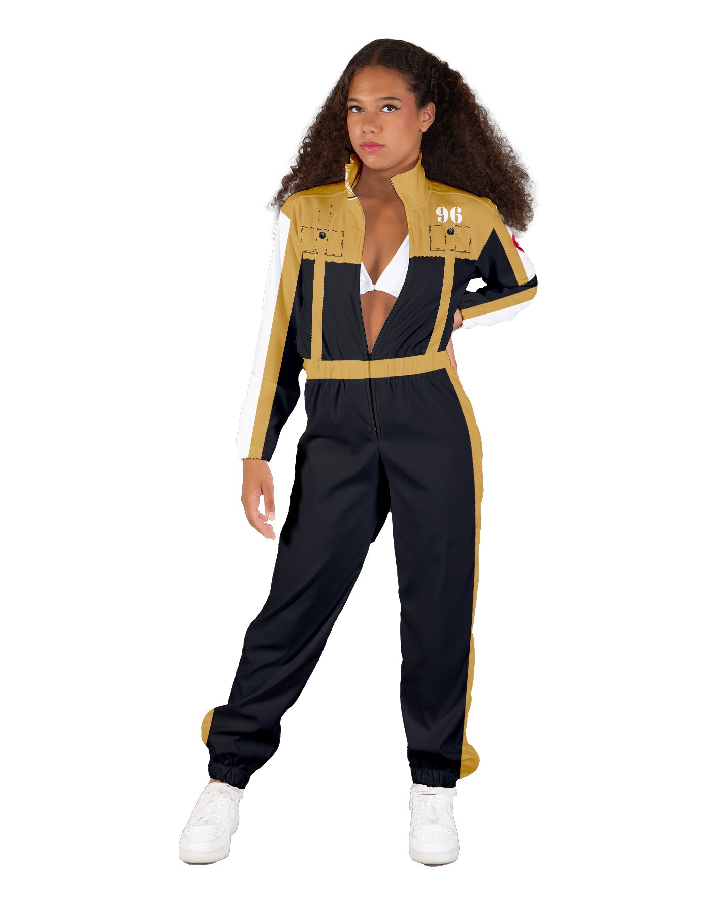 4X4 Jumpsuit with Tall Collar