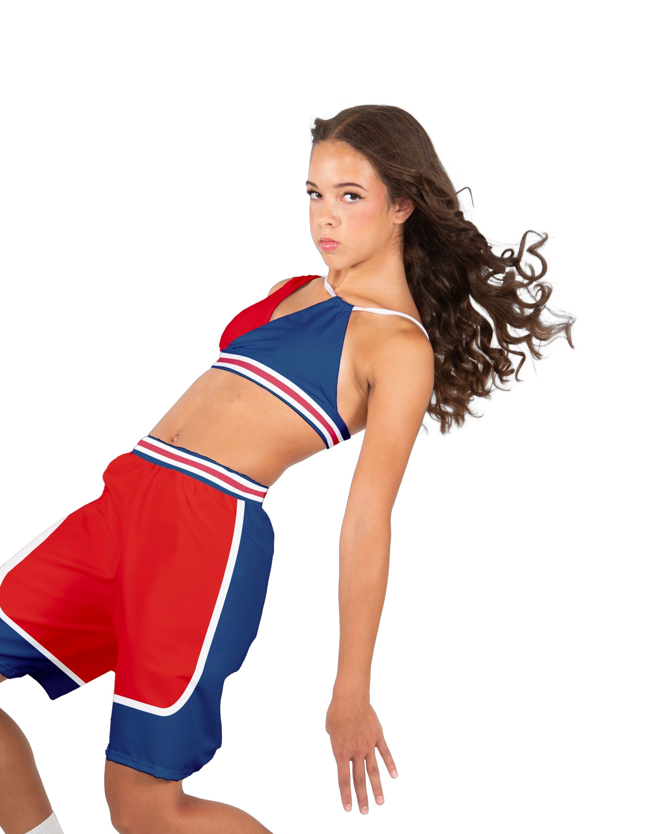 Red White and Blue Asymetric Bra