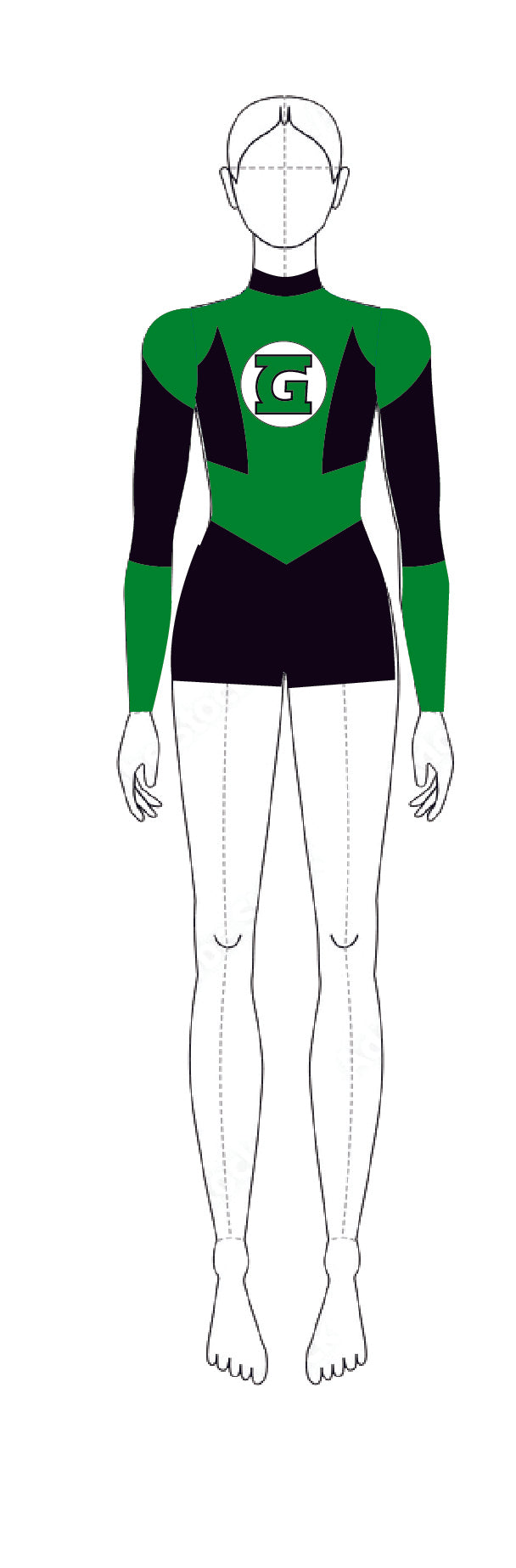 Green Power LS Keyhole Biketard