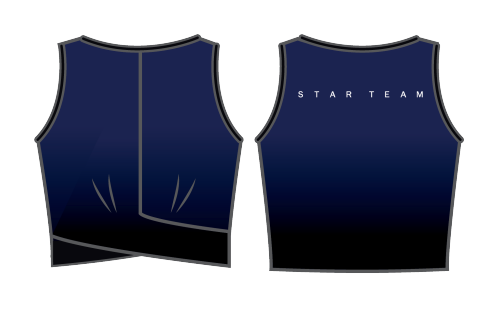 Custom Star Team Sleeveless Twisted Crop Top