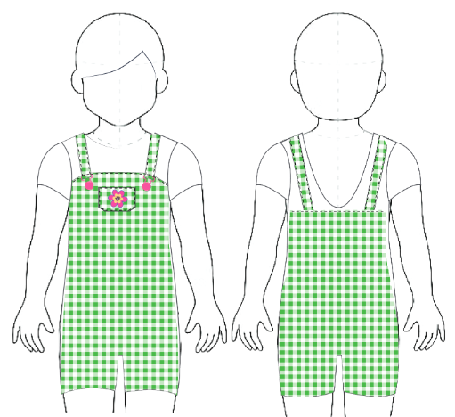 Flower Ballet Gingham Boys Cap Sleeve Biketard