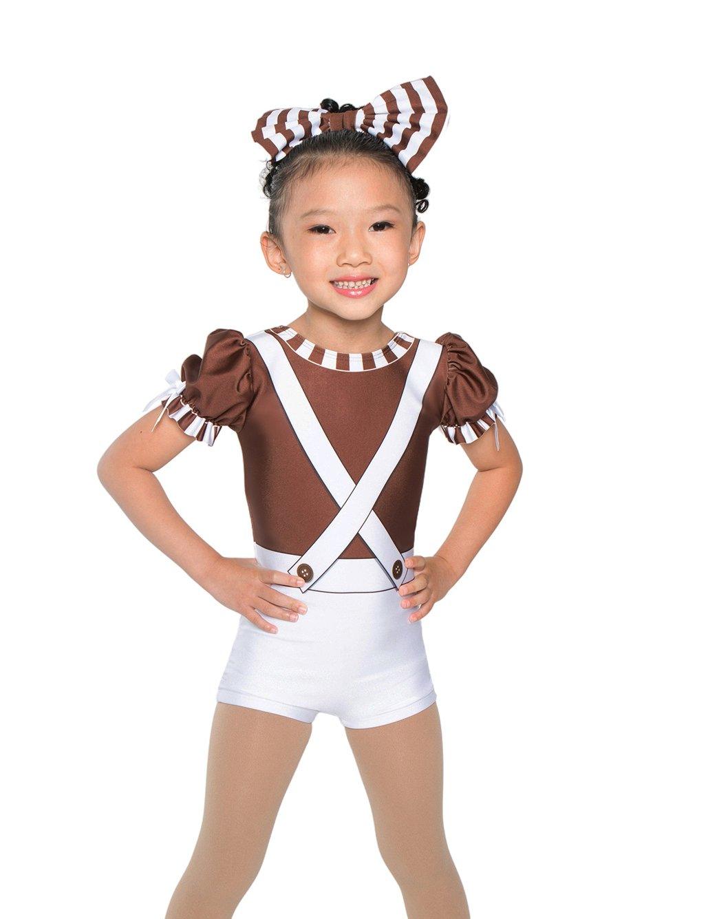 Chocolate Factory Puff Sleeve Biketard