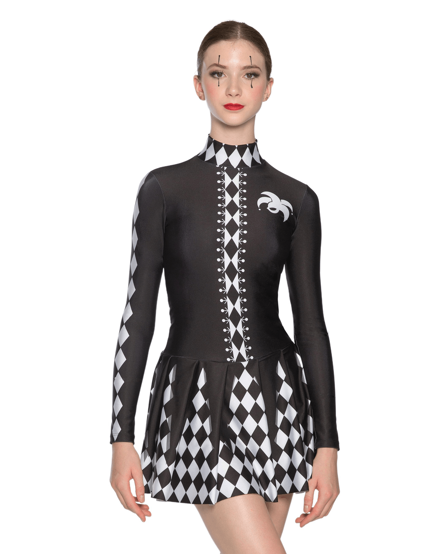 Jester LS Tneck Biketard with Attached Skirt - Hamilton Theatrical