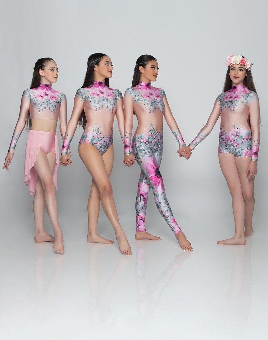 Flowergirl LS Biketard - Hamilton Theatrical