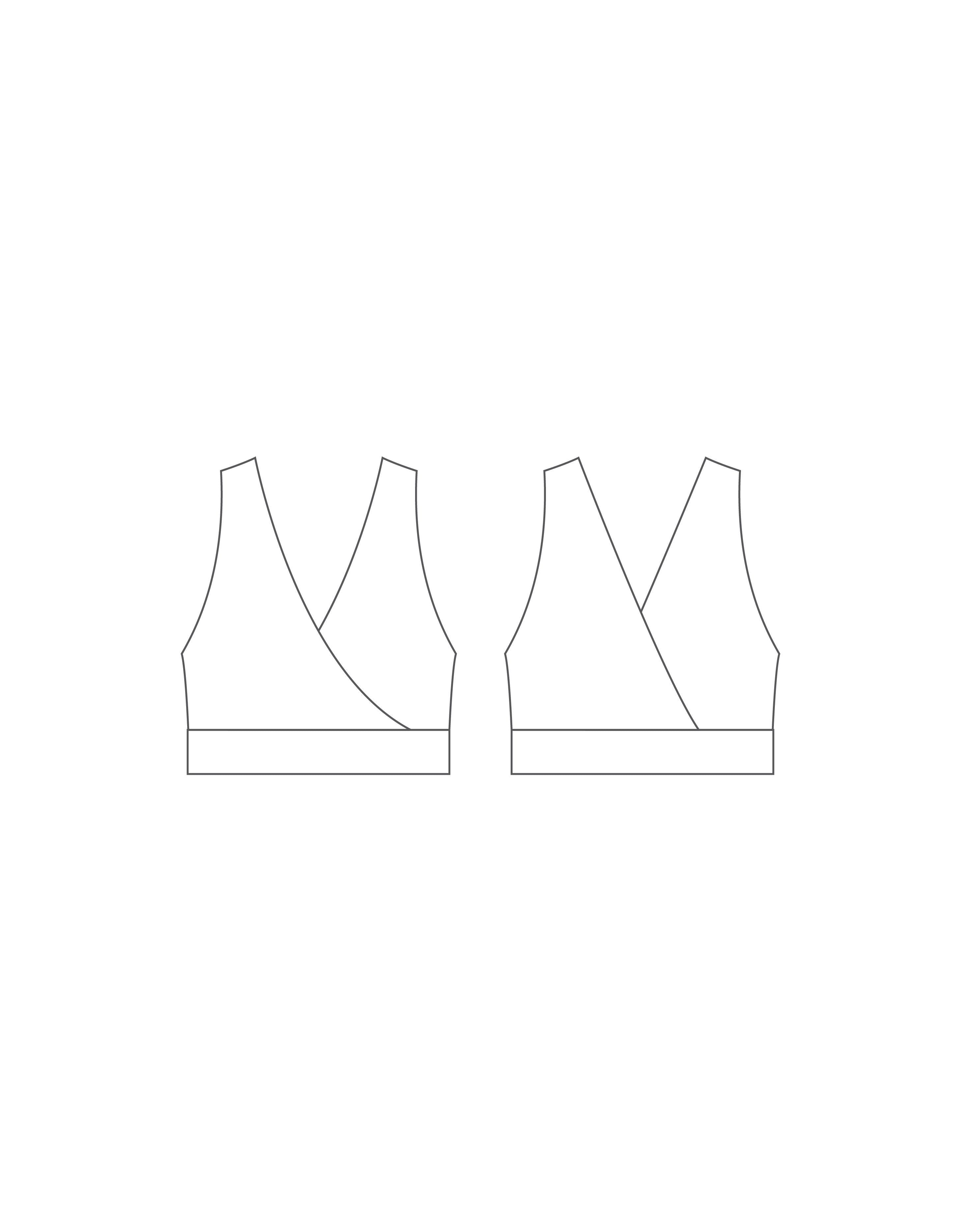 Custom Inked Lycra Crossover Front Back Crop Top - Hamilton Theatrical