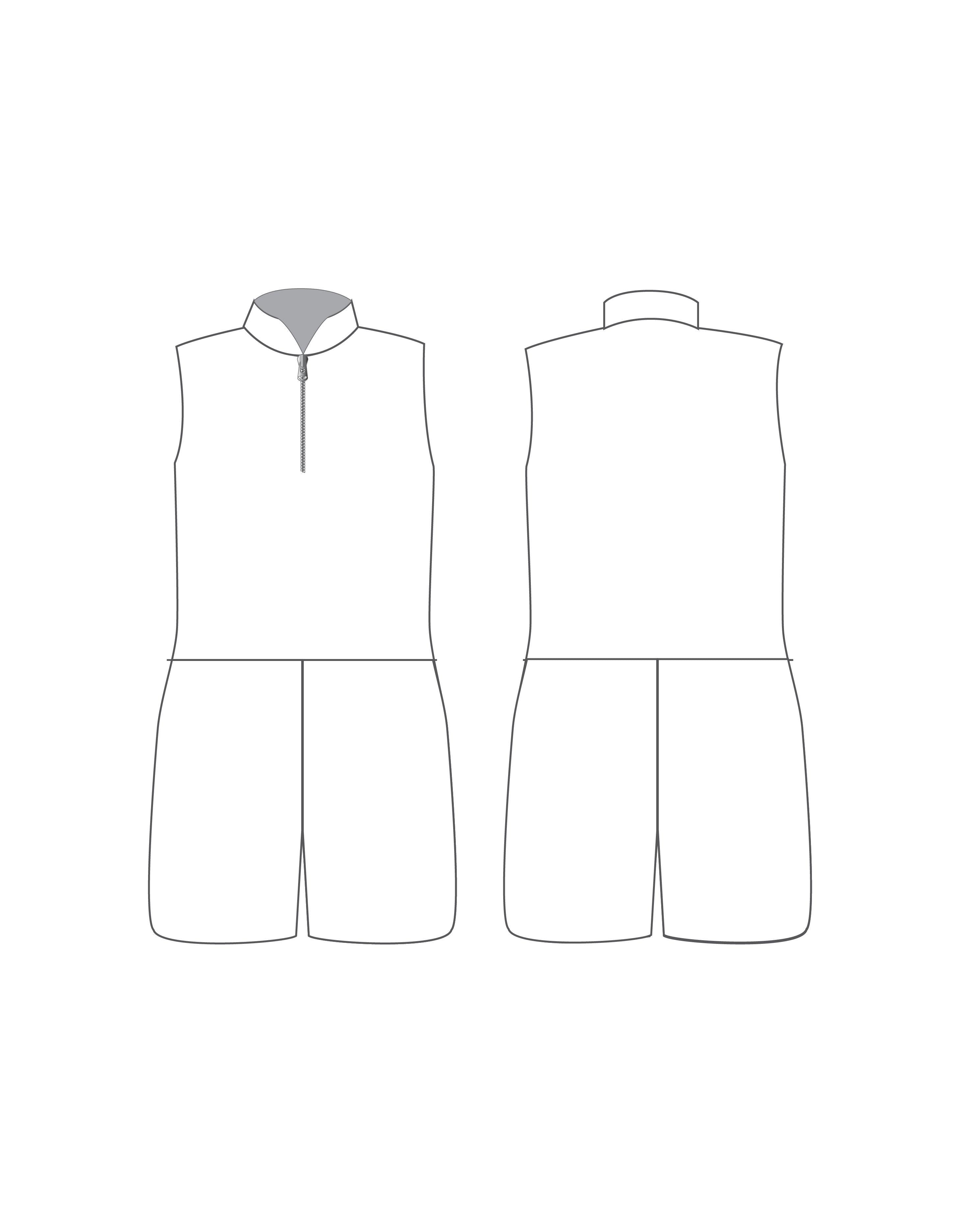 Custom Inked Lycra Men's Zipper Front Biketard - Hamilton Theatrical