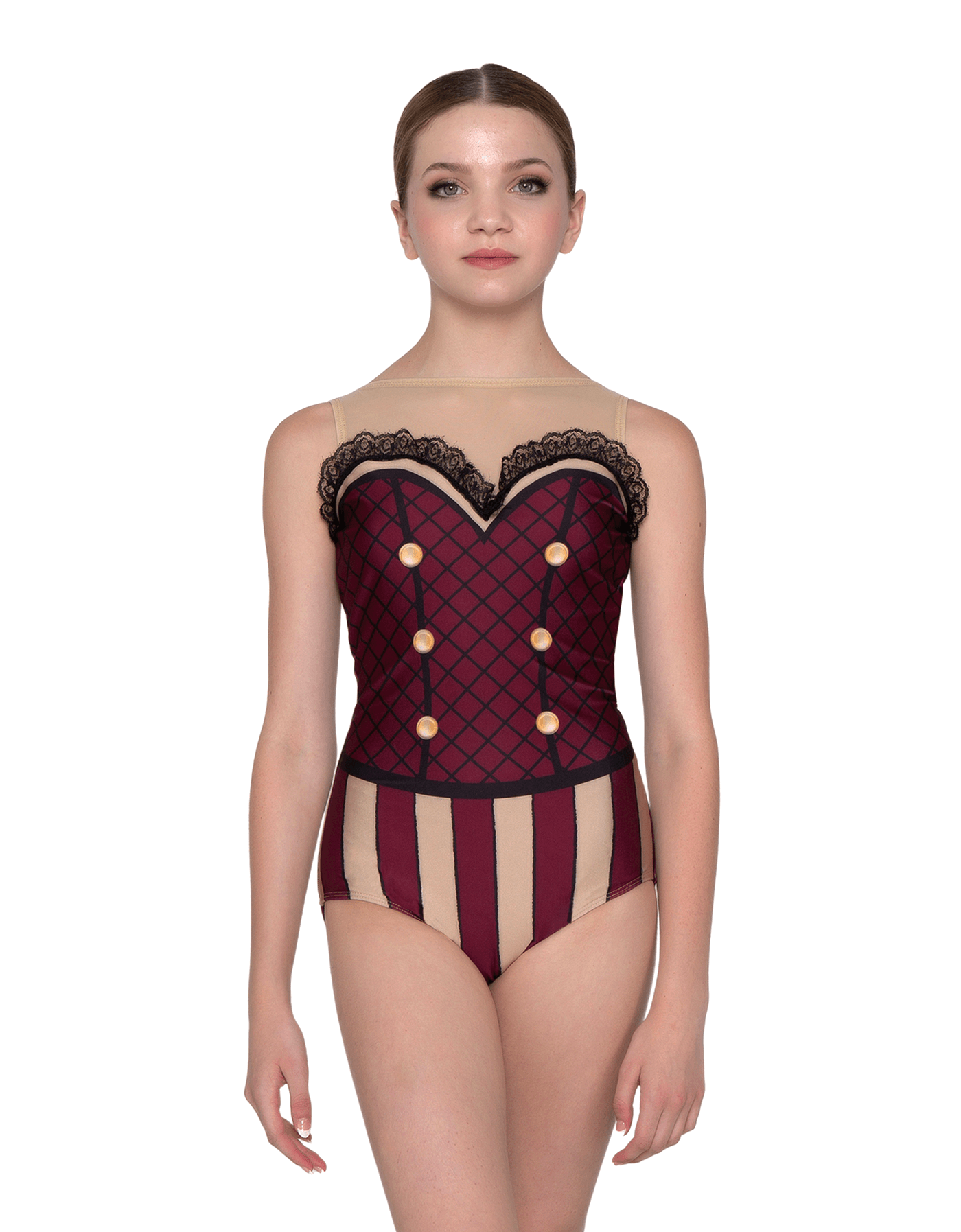 Carnival Mesh Sweetheart Leotard - Hamilton Theatrical