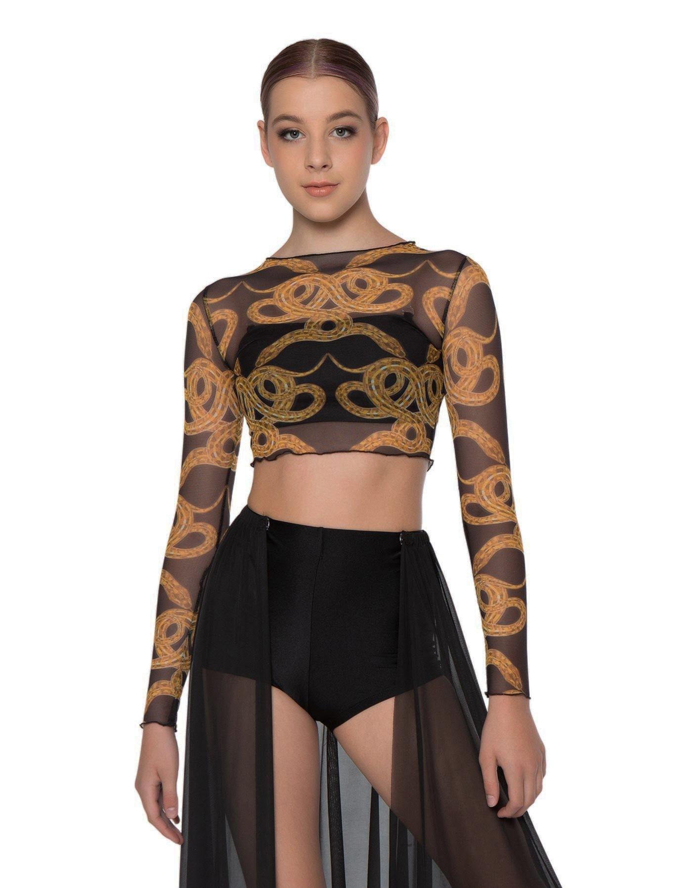 Meduza LS Mesh Crop Top - Hamilton Theatrical