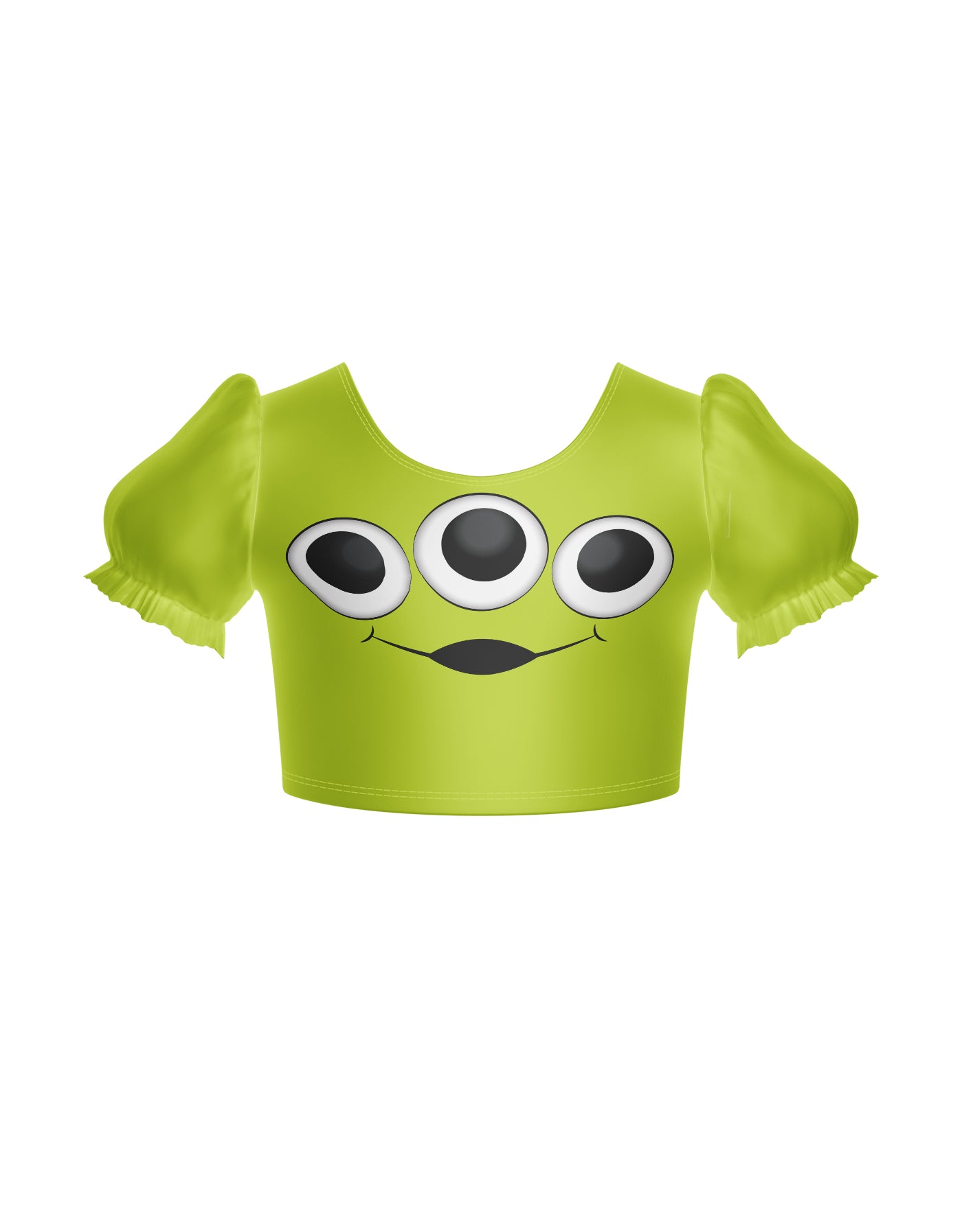 Toys Alien Puff Sleeve Crop Top
