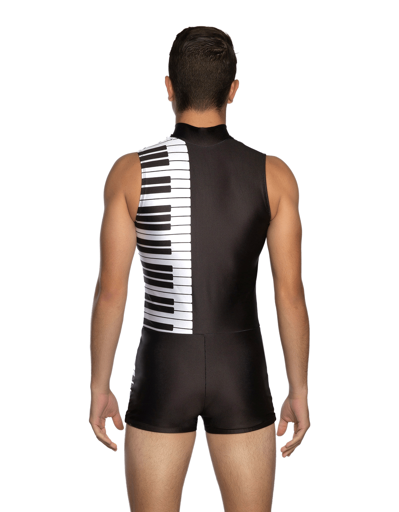 Piano Man Zip Up Boys Biketard - Hamilton Theatrical