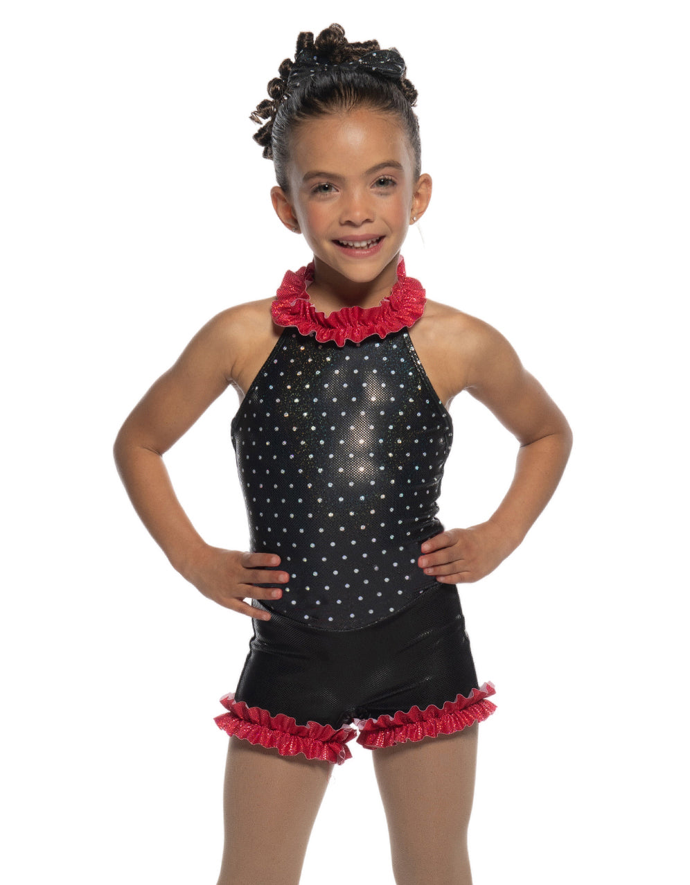 Tumblers Bow Back Biketard - Hamilton Theatrical