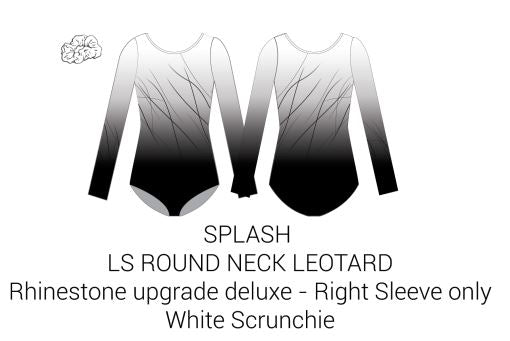 Thrive Gymnastics Splash Lycra Long Sleeve Leotard