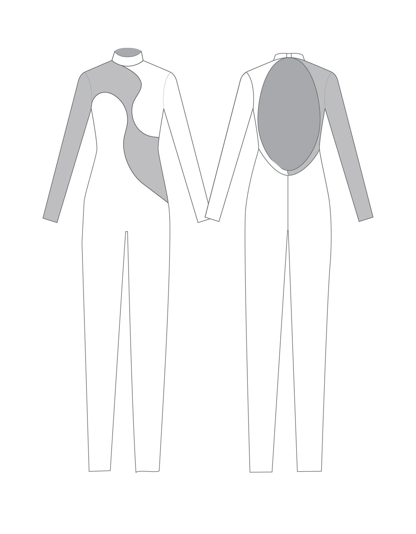 Custom Inked Shadows Unitard - Lycra & Mesh Fusion