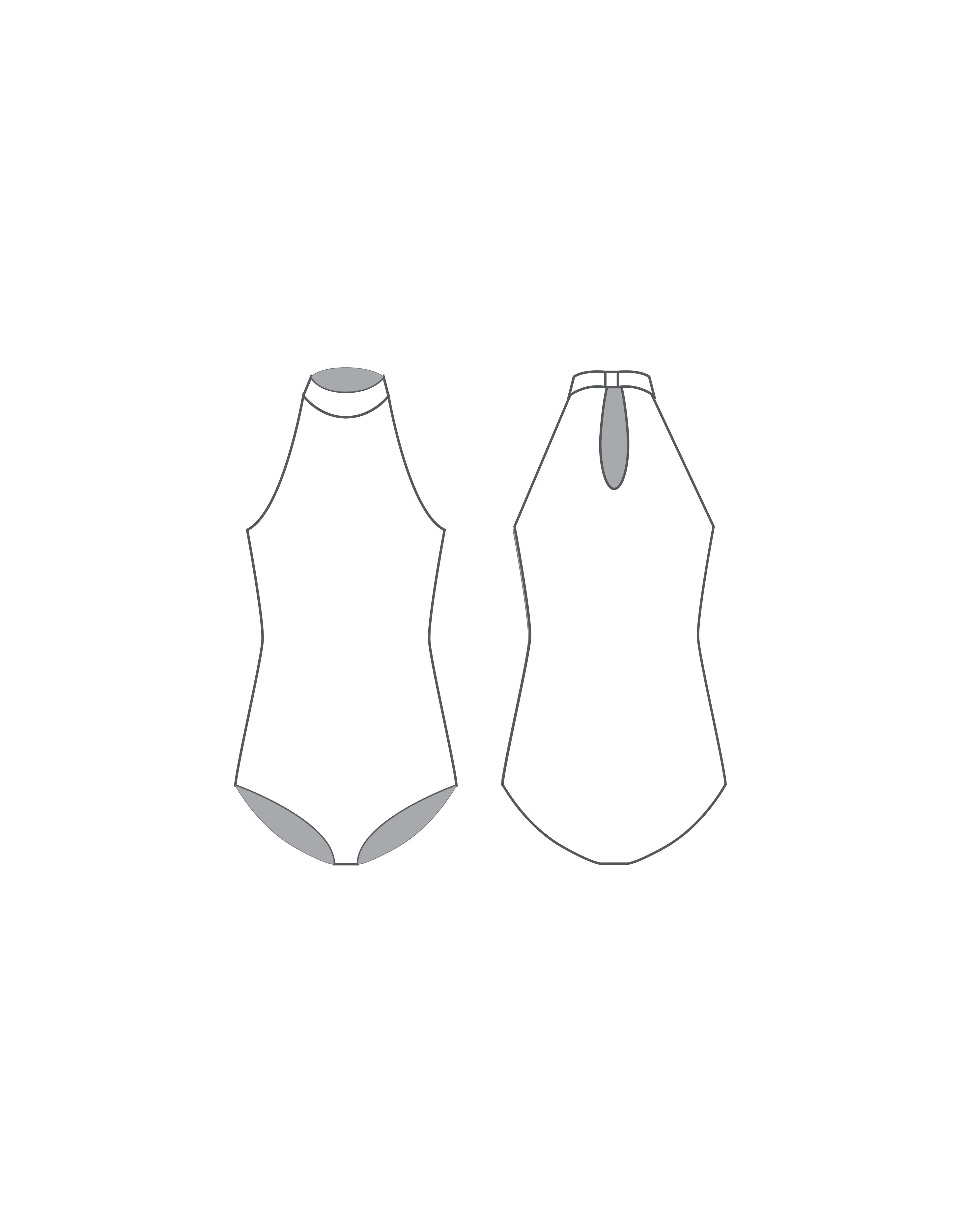 Custom Inked Halter Leotard with Keyhole Back - Lycra