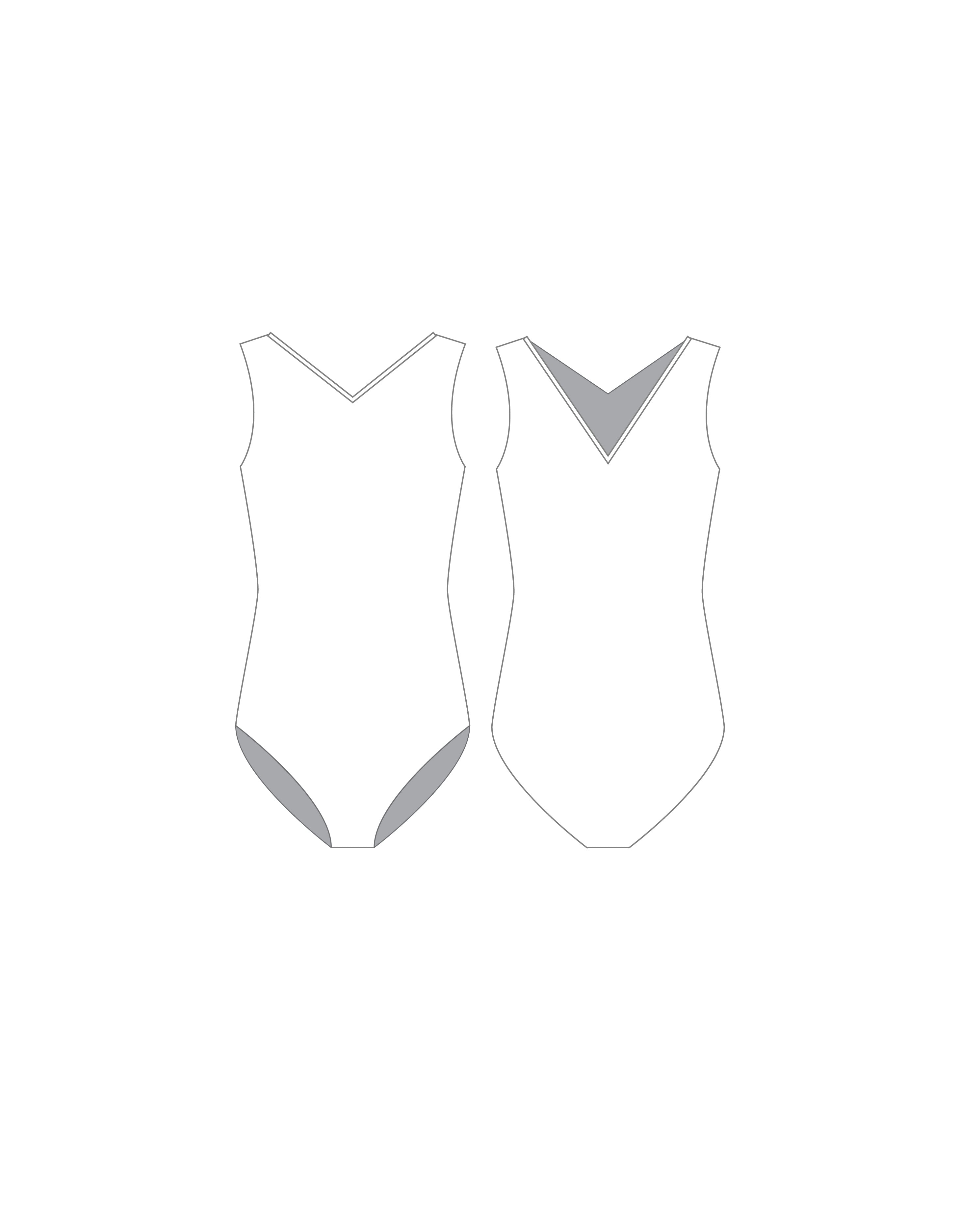 Custom Inked Vneck Tank Leotard Gymnastics - Lycra