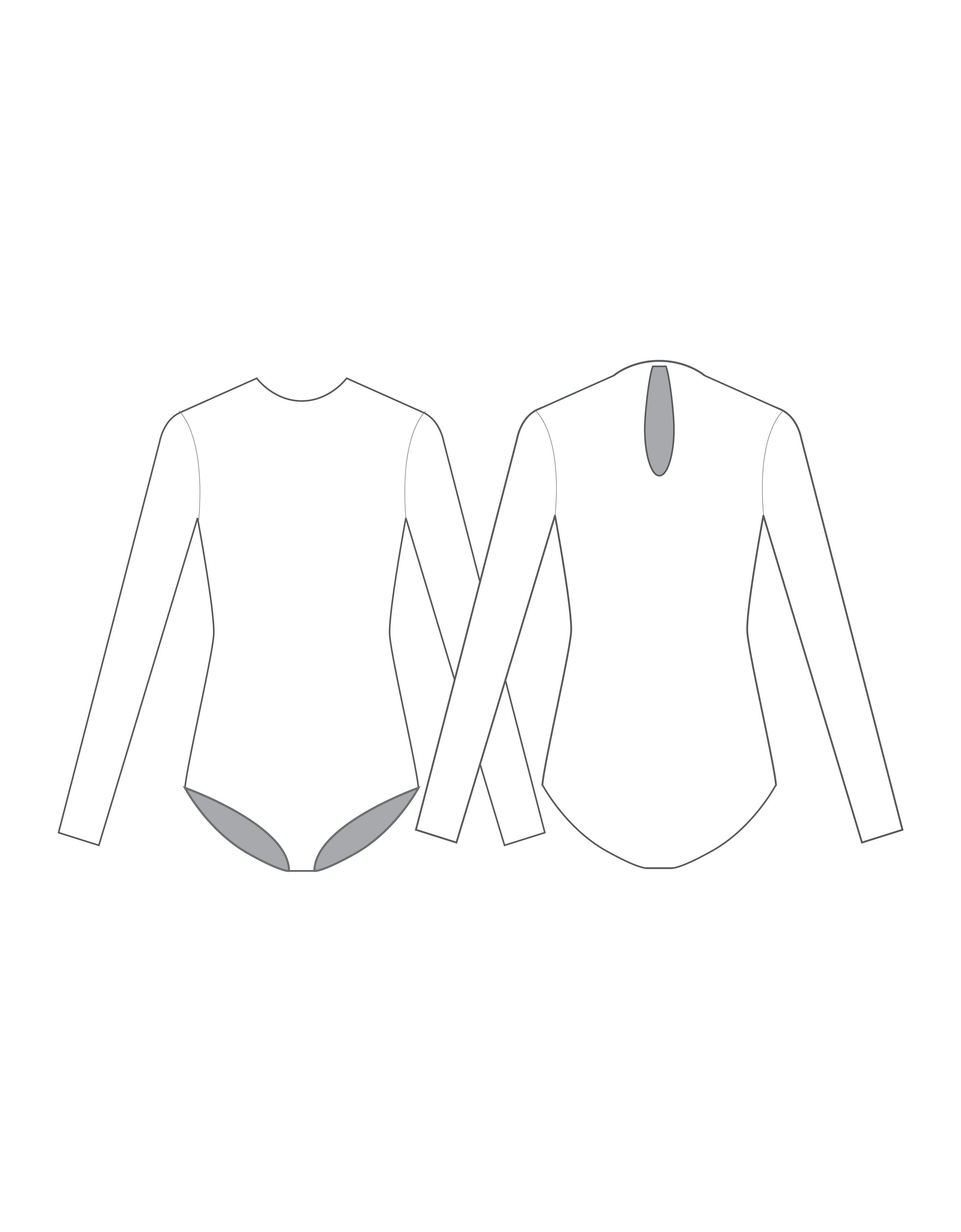 Custom Inked LS Keyhole Leotard - Lycra