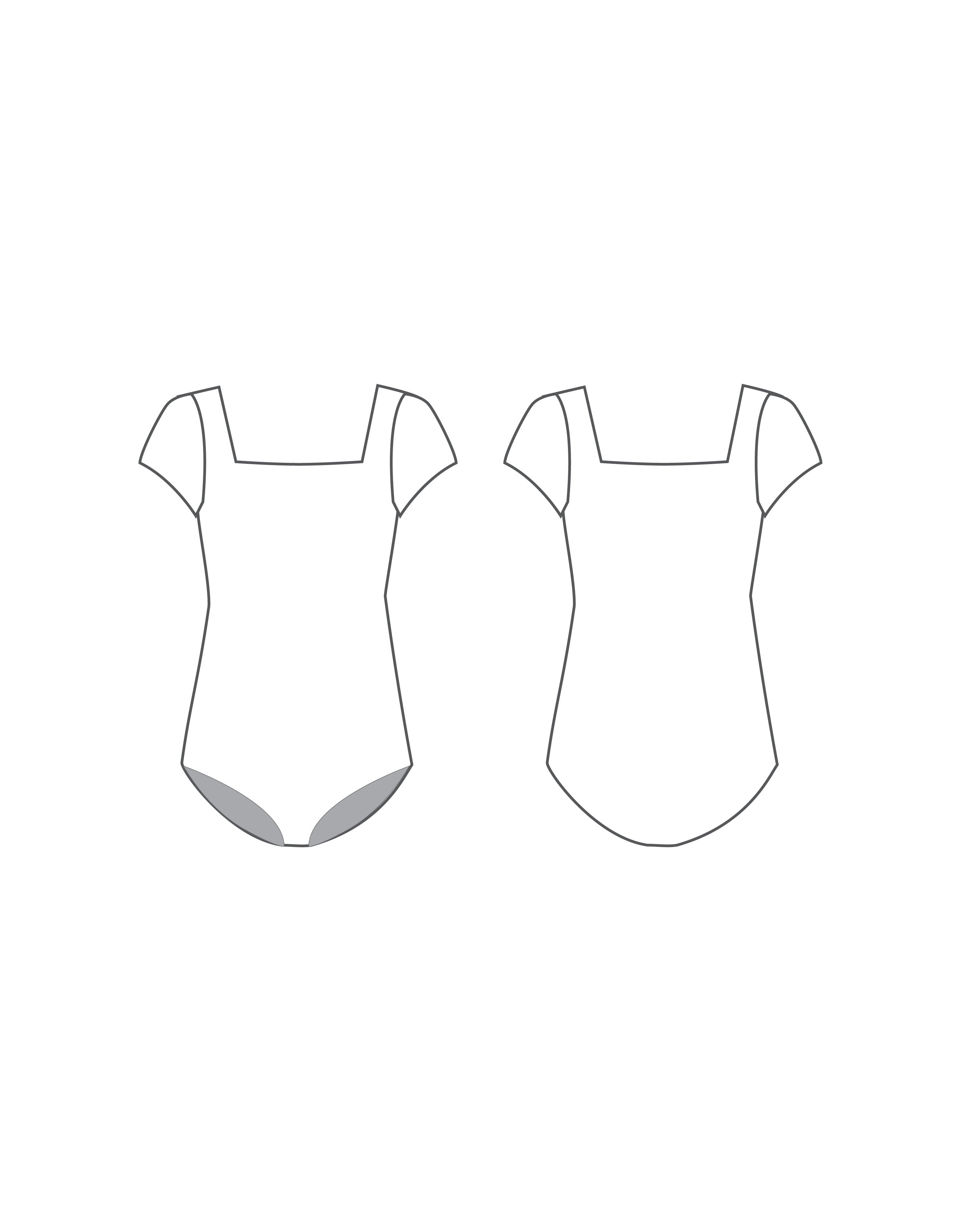 Custom Inked Cap Sleeve Square Neck Leotard - Lycra